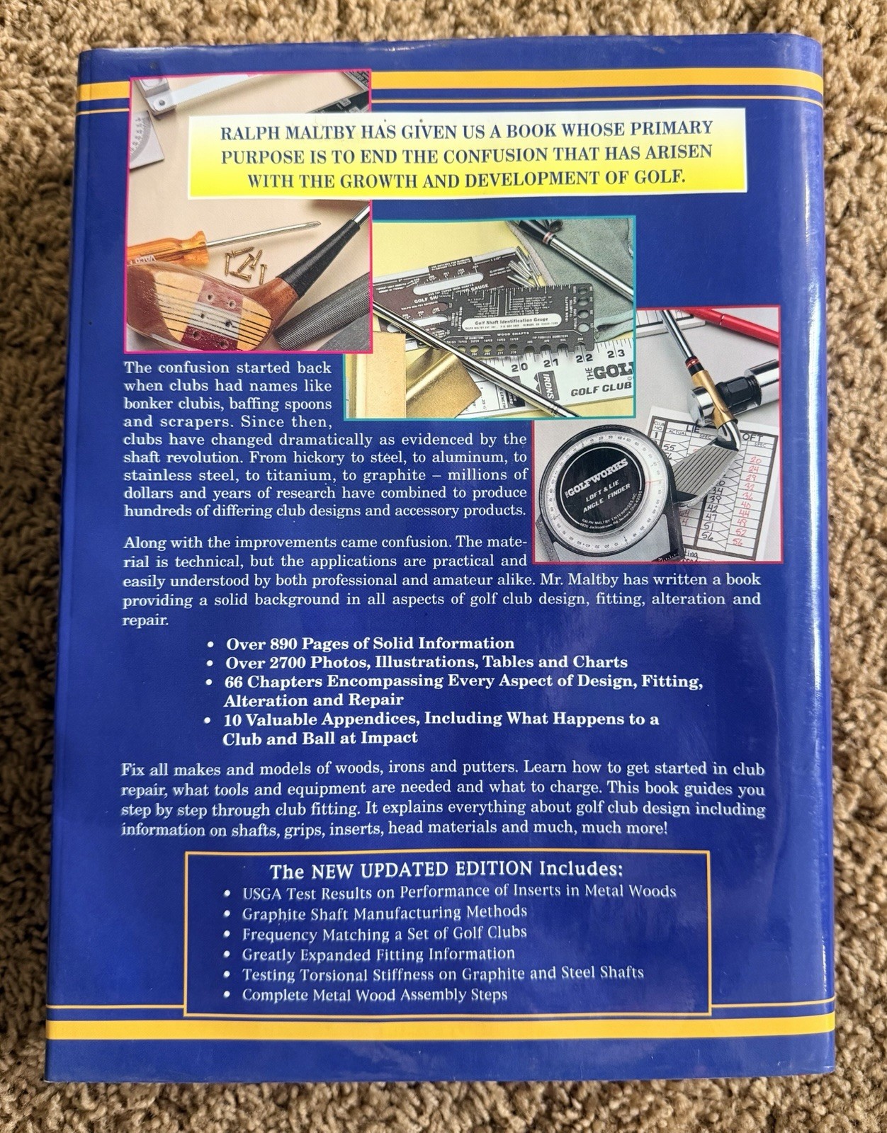 Golf Club Design, Fitting, Alteration and Repair by Ralph D. Maltby Hardcover