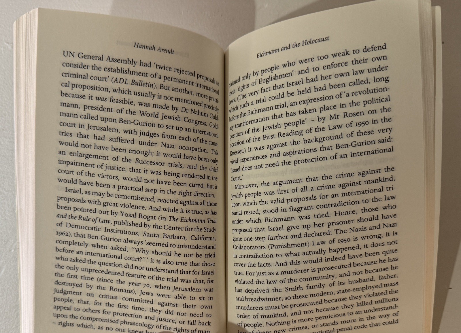 Eichmann and the Holocaust Hannah Arendt Paperback 130pp Very Good