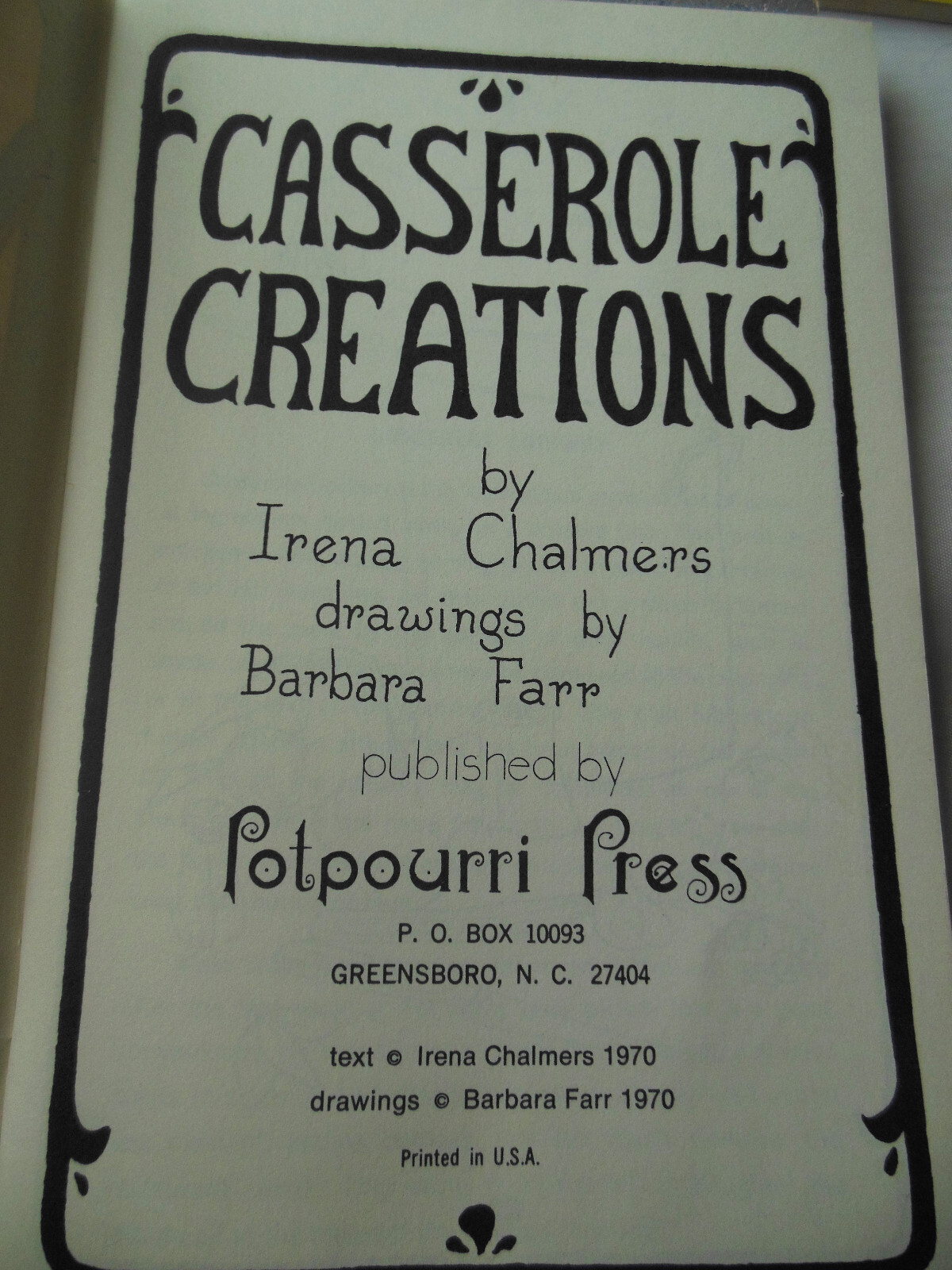Potpourri Press Cookbooks -Brunch, Christmas Cookies, Casserole, Camper & Galley