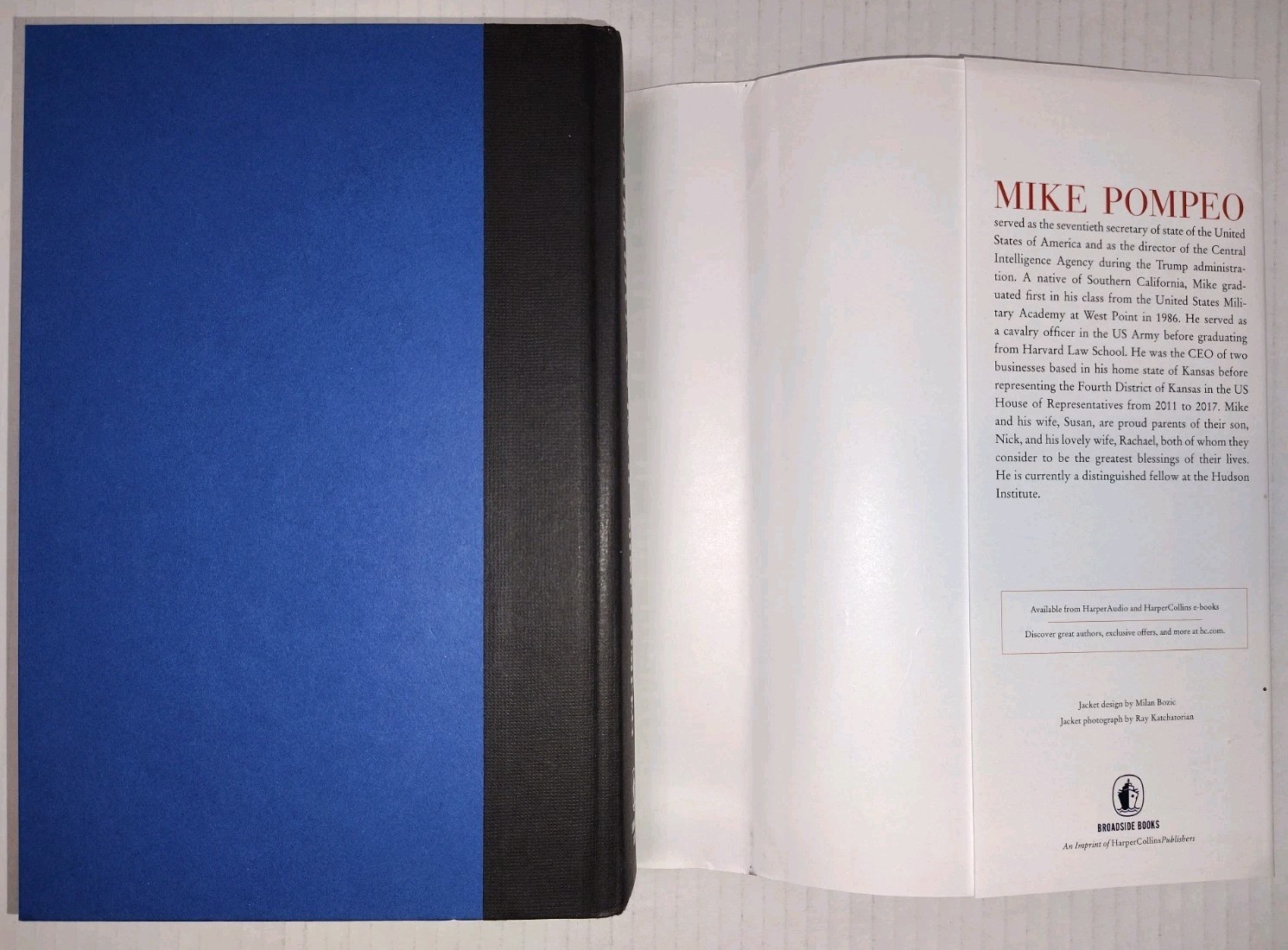 NEVER GIVE AN INCH by Mike Pompeo (2023, HC/DJ 1st Ed) * SIGNED * FREE SHIPPING
