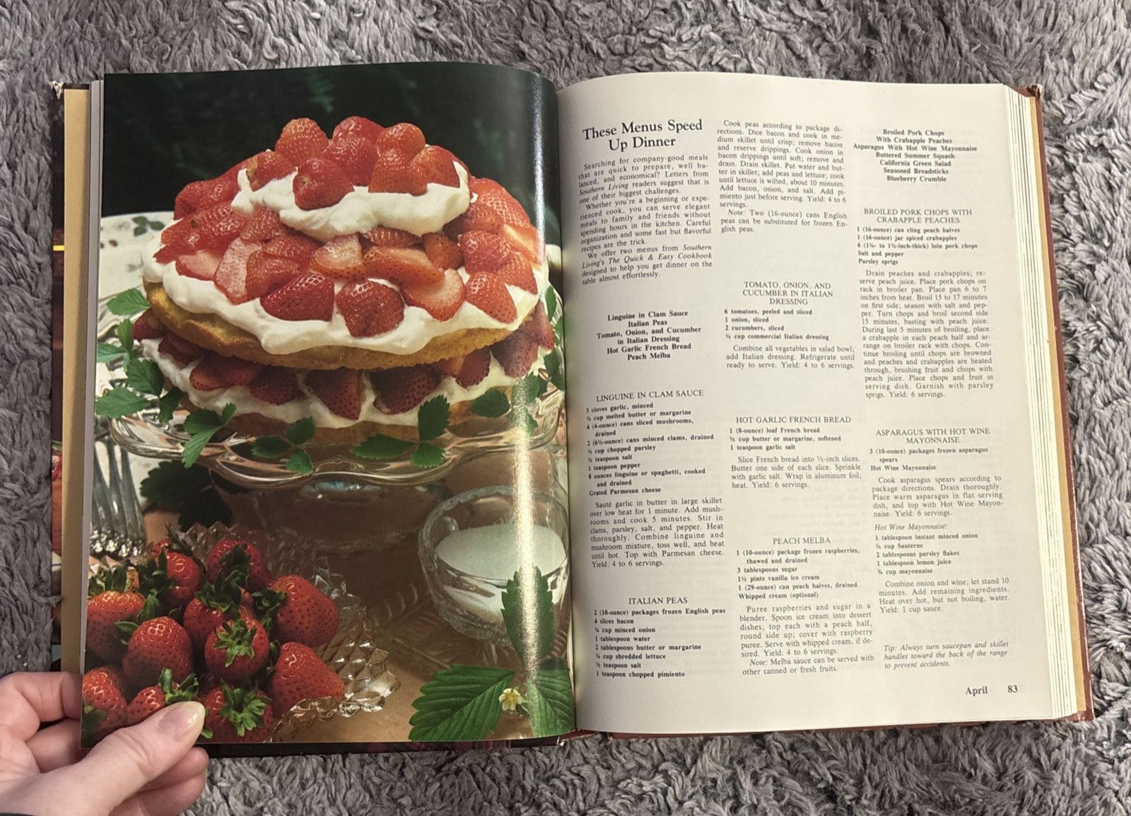 Southern Living 1981 Annual Recipes Hard Cover Book Vintage GC 340 Pages 8.5×11”