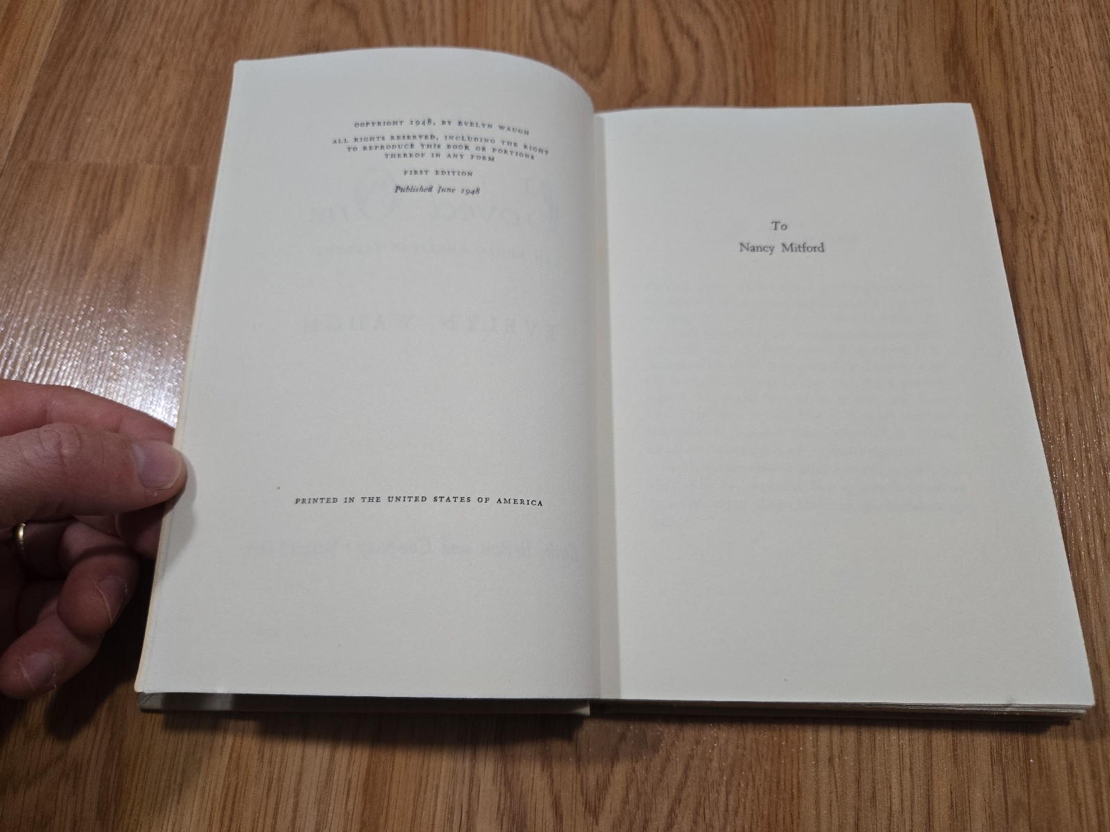 The Loved One Evelyn Waugh HC 1st First Book 1948 Little Brown & Co. Literature