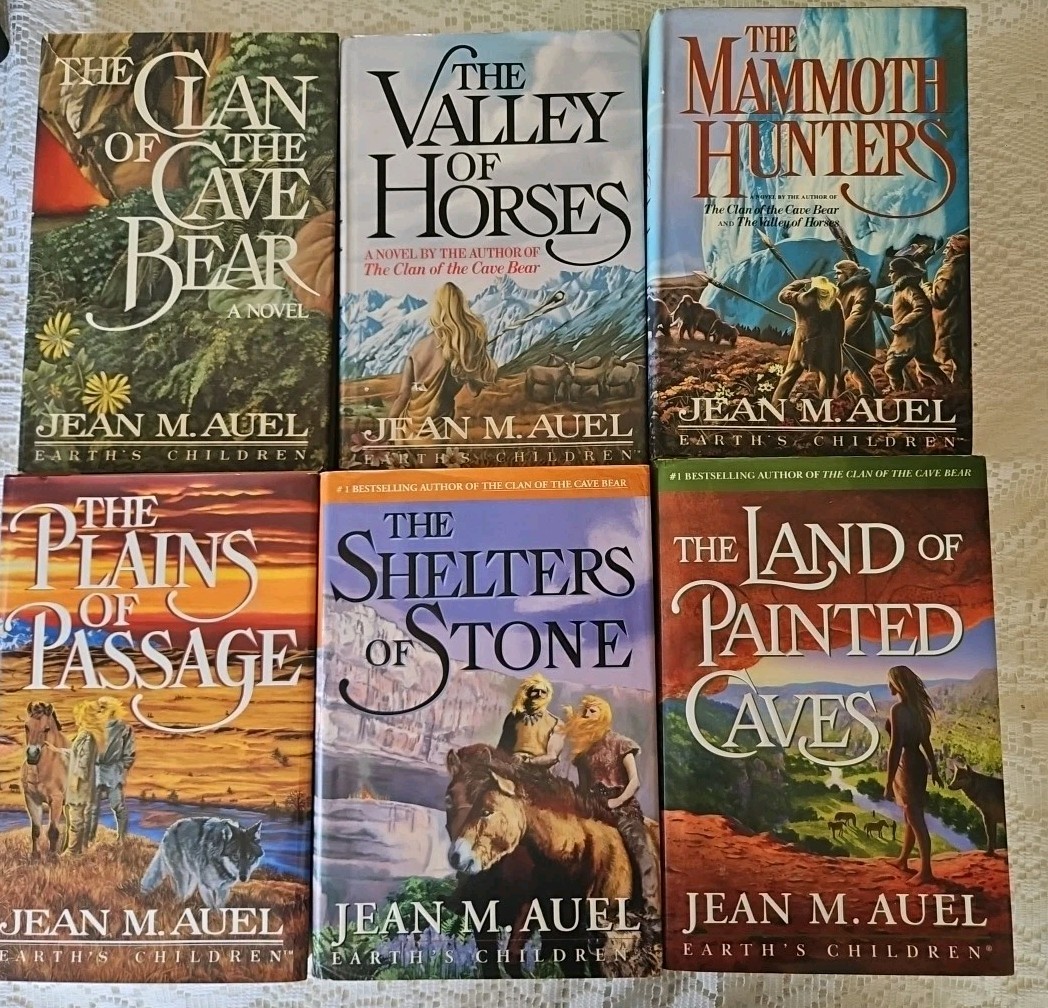 Lot 6~Earth’s Children Series~The Clan of the Cave Bear~Jean Auel ~Full Size Har