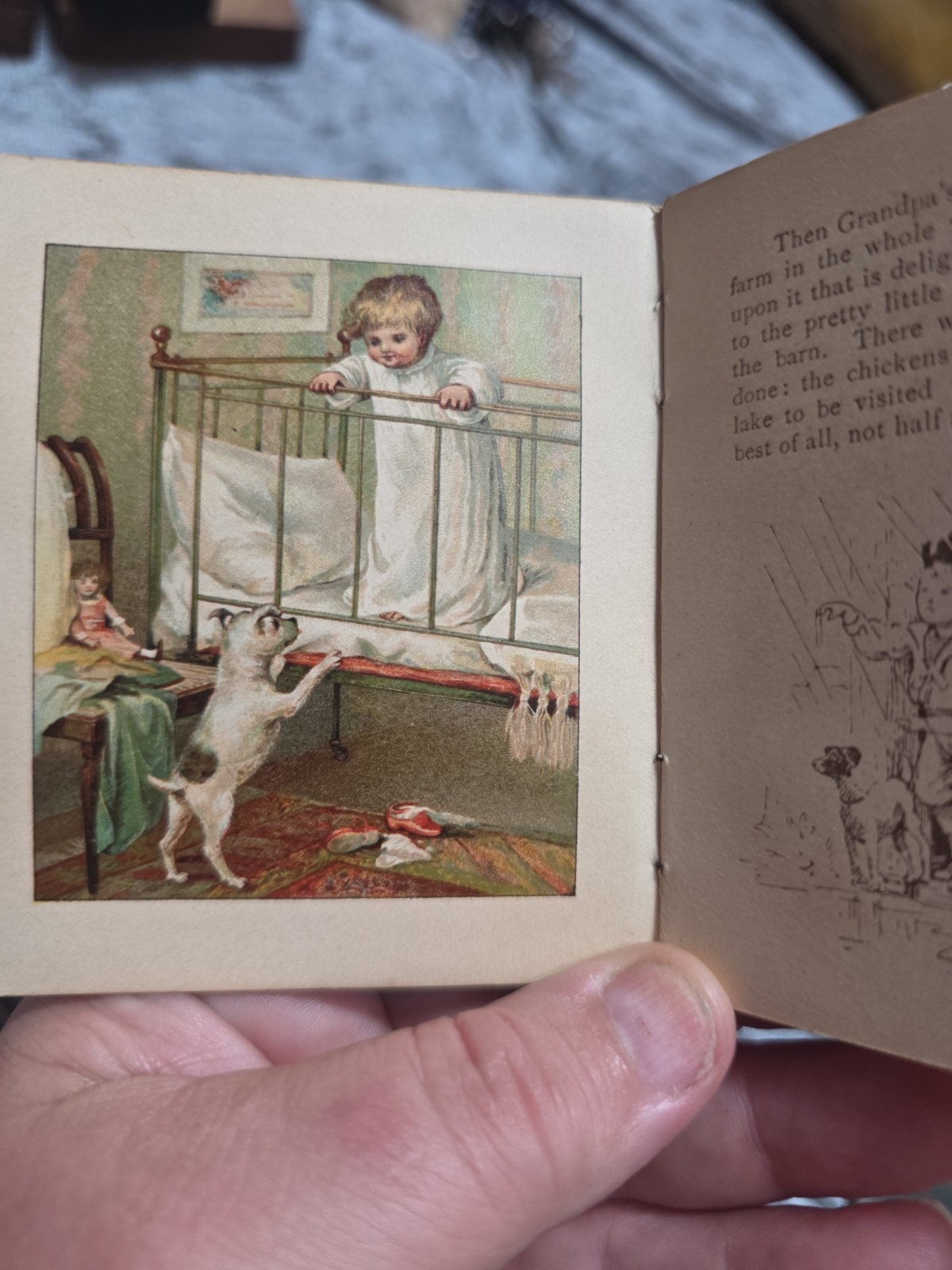 “Like Grandpa” 1886 by Ernest Nister Mini Book