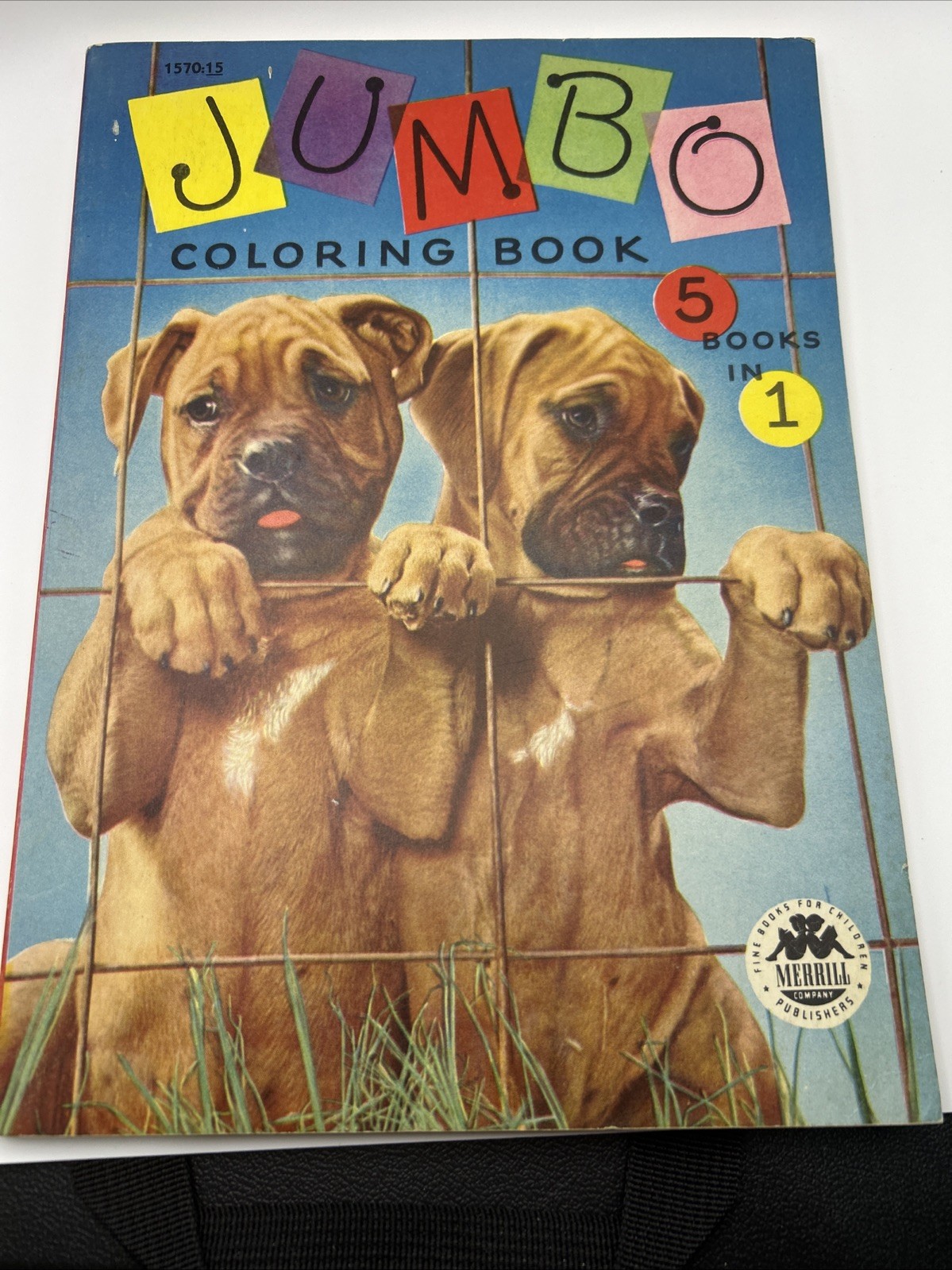 Vintage Unused Merrill Publishing Coloring Book 1954 Jumbo Coloring Book
