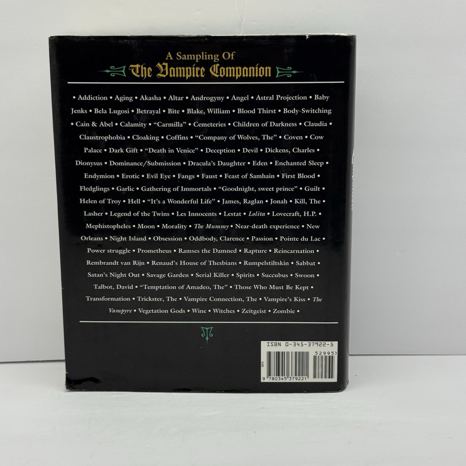 The Vampire Companion by Katherine Ramsland Anne Rice HCDJ 1st Ed 1st Print