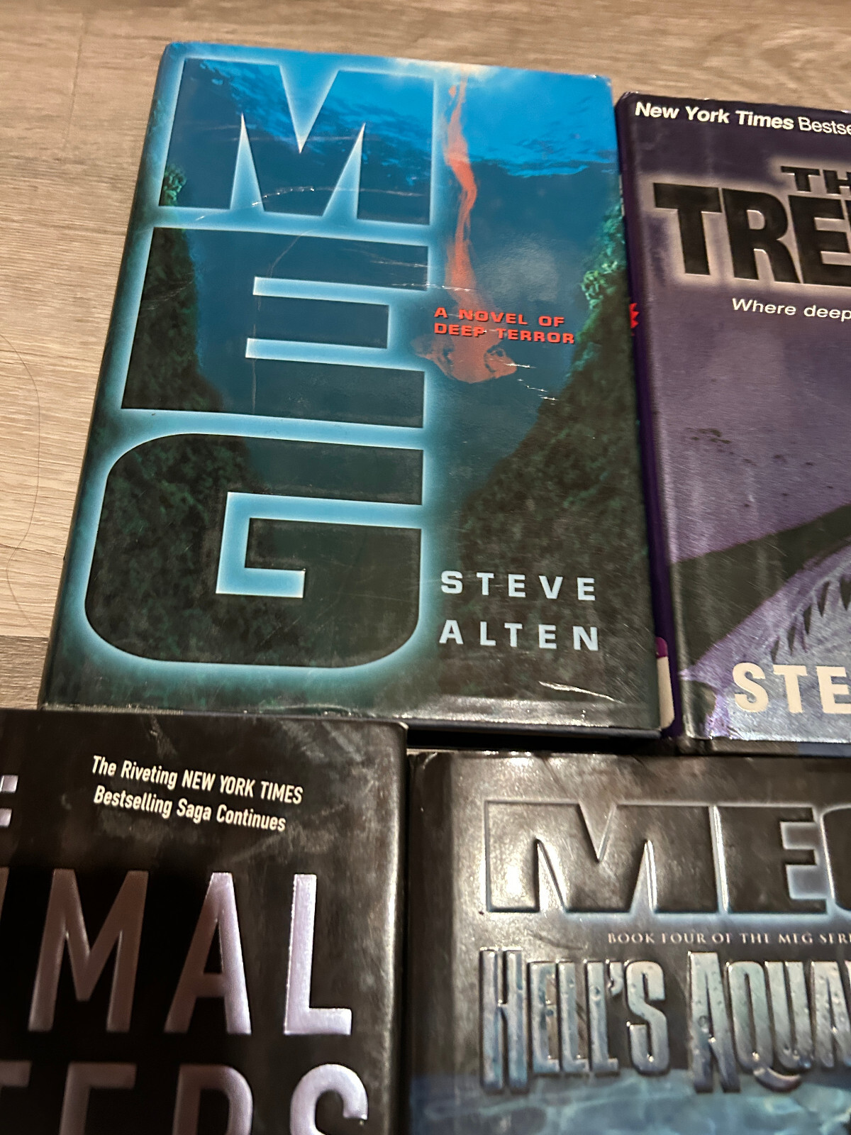 MEG Series Set Lot Steve Alten HARDCOVER NOVEL AUTHENTIC JAWS SHARK Megalodon
