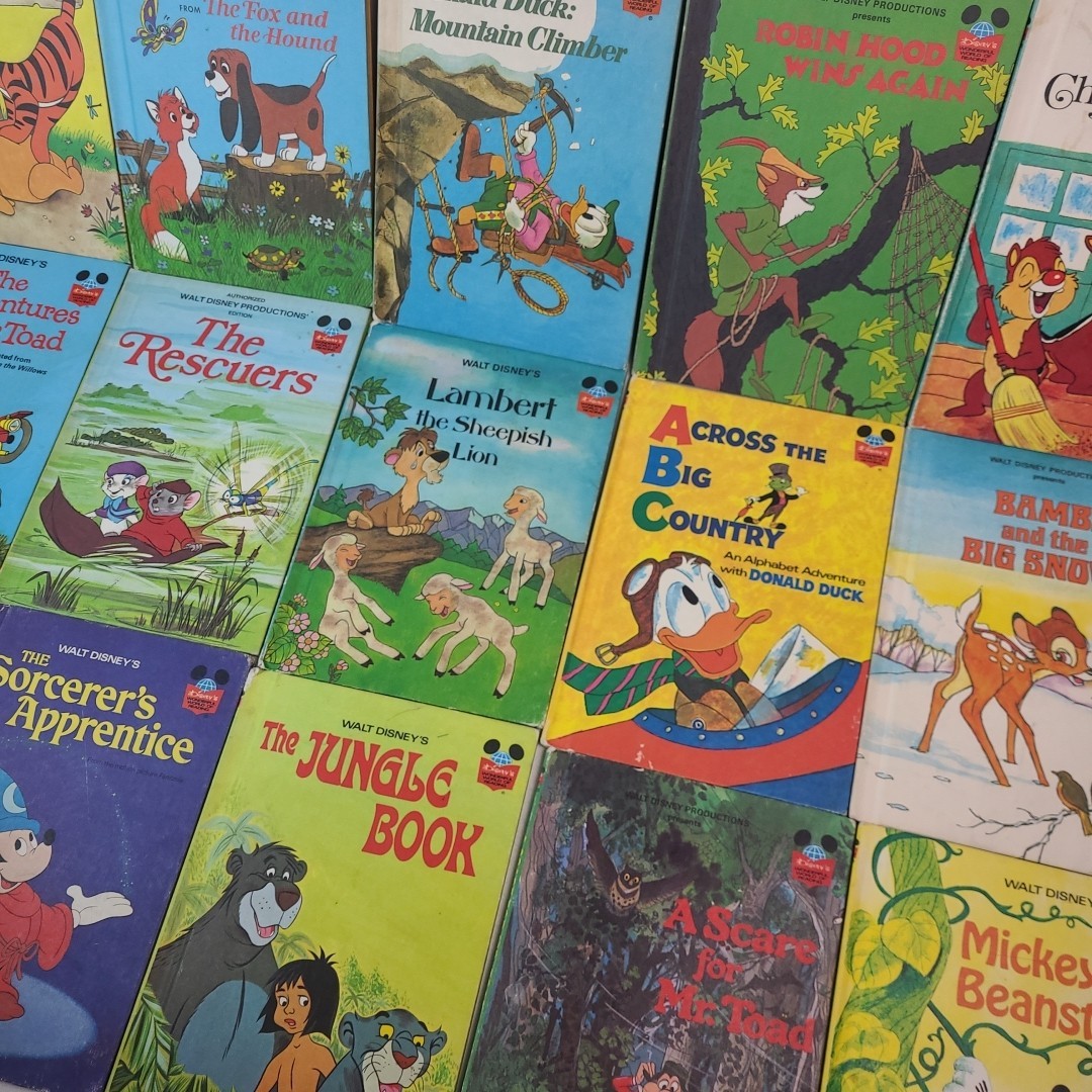 10+ Matte Disney Wonderful World of Reading Books Mickey Mouse Children’s HC VTG