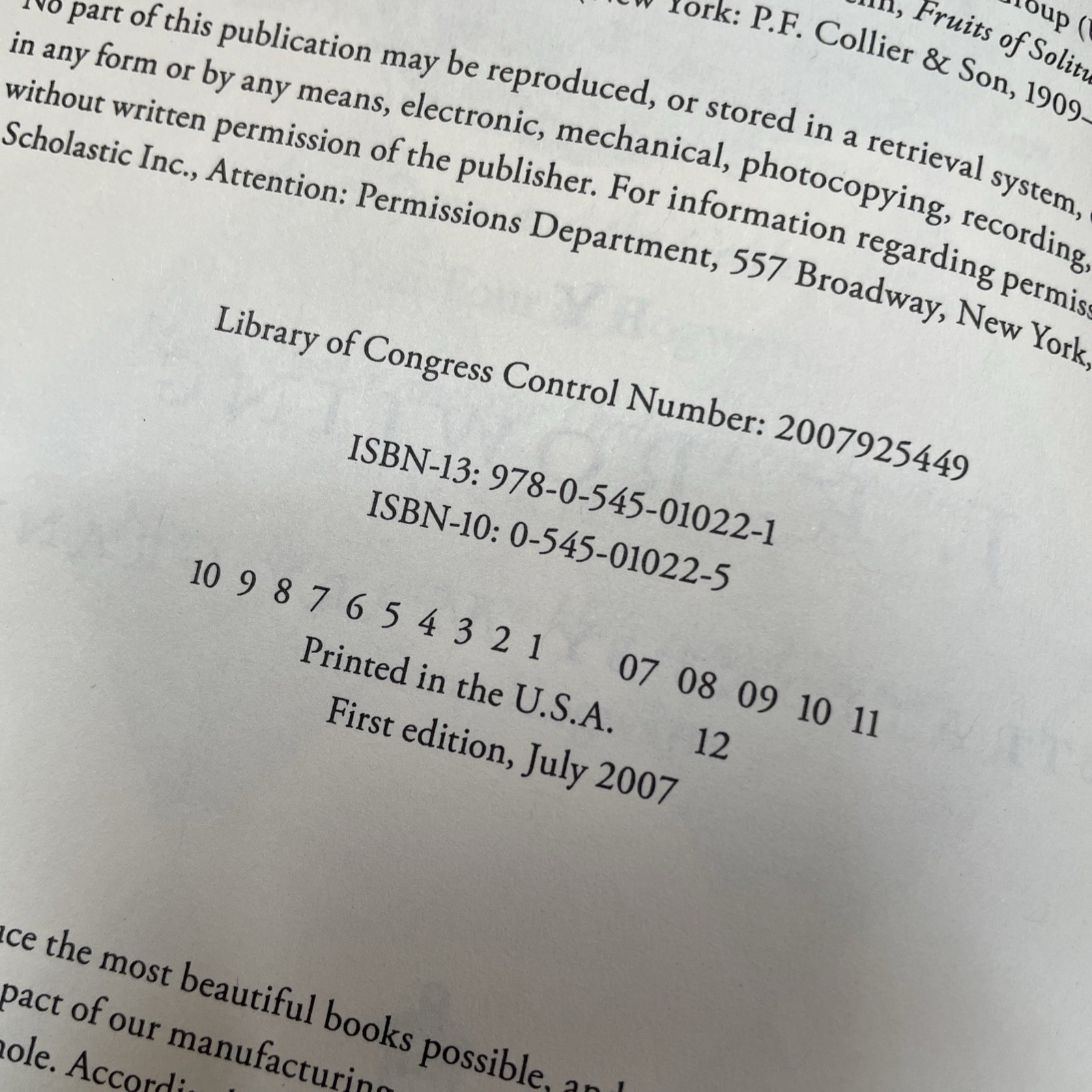 First Edition Harry Potter & The Deathly Hallows Hardcover – Ending Pg 759 ERROR