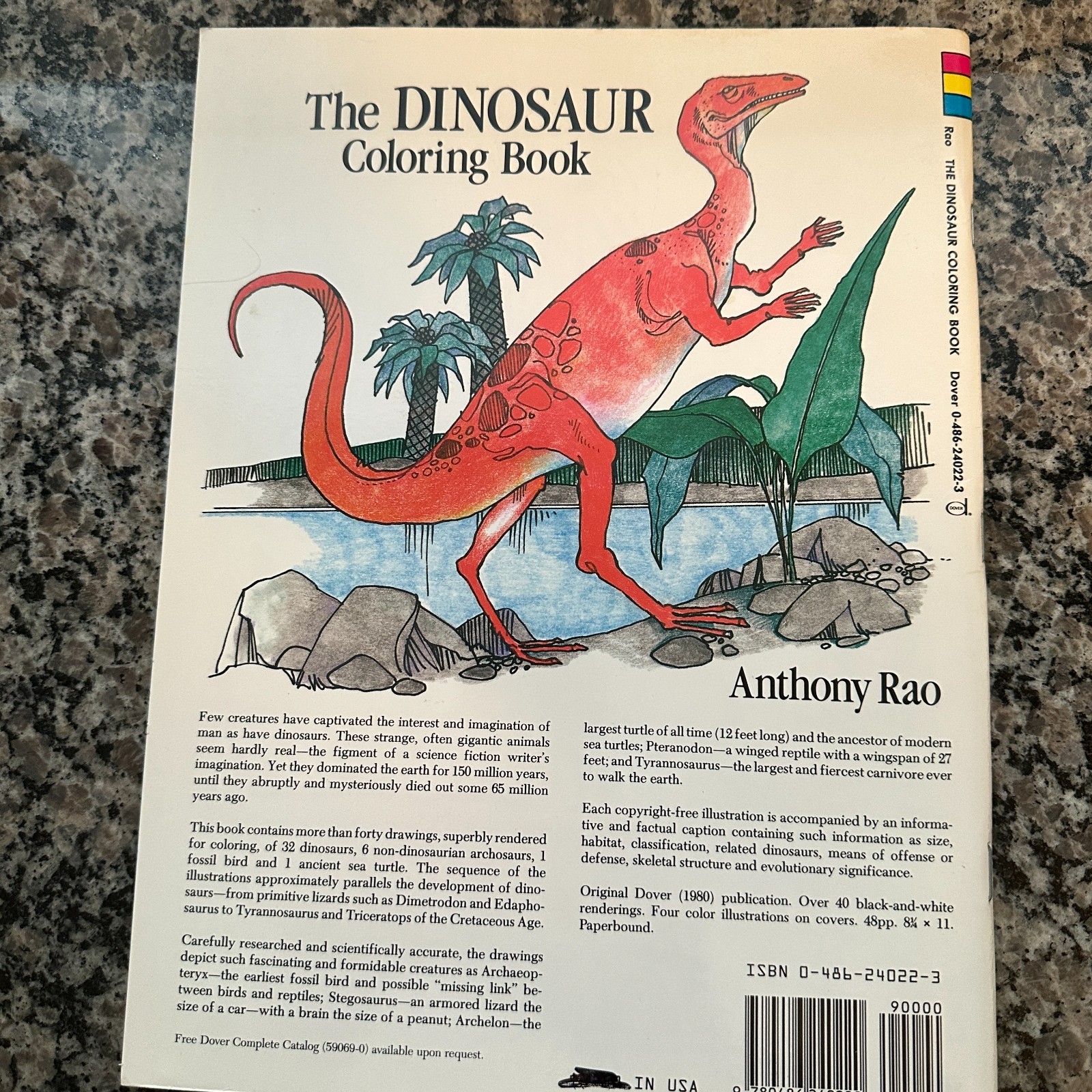 The Dinosaur Coloring Book Anthony Rao Dover Vintage 1980