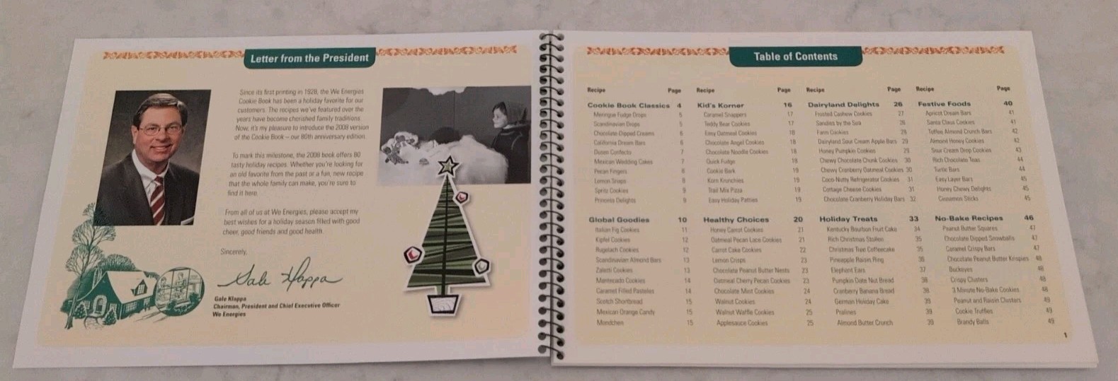 We Energies Wisconsin Energies Cookie Book 2008 80th Anniversary 1928-2008
