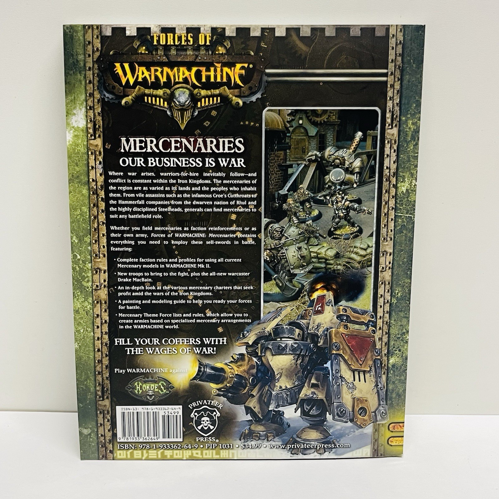 Privateer Press Forces Of Warmachine Mercenaries 1st Printing 2013 Paperback