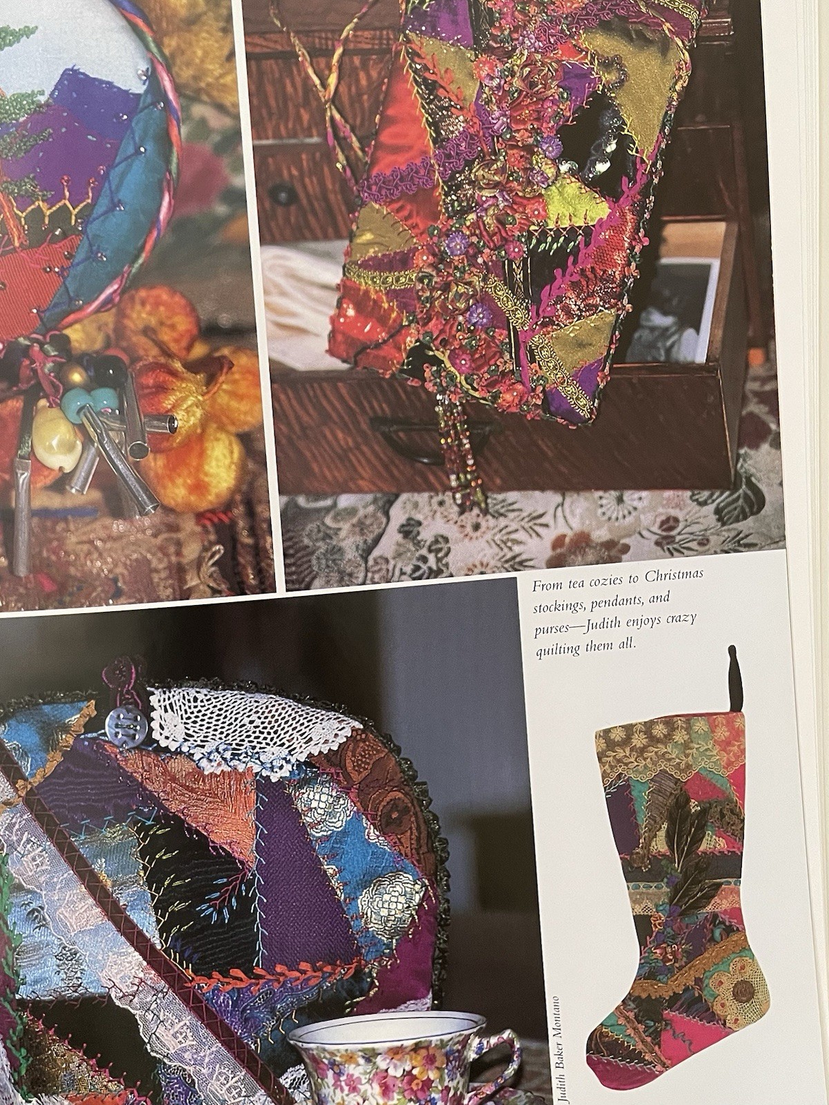 The Crazy Quilt Handbook Judith Baker Montano 12 Projects 2001 2nd Edition VGUC
