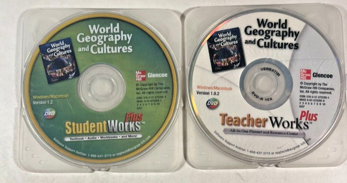World Geography and Cultures, Studentworks & TeacherWorks Plus DVD’S 2007