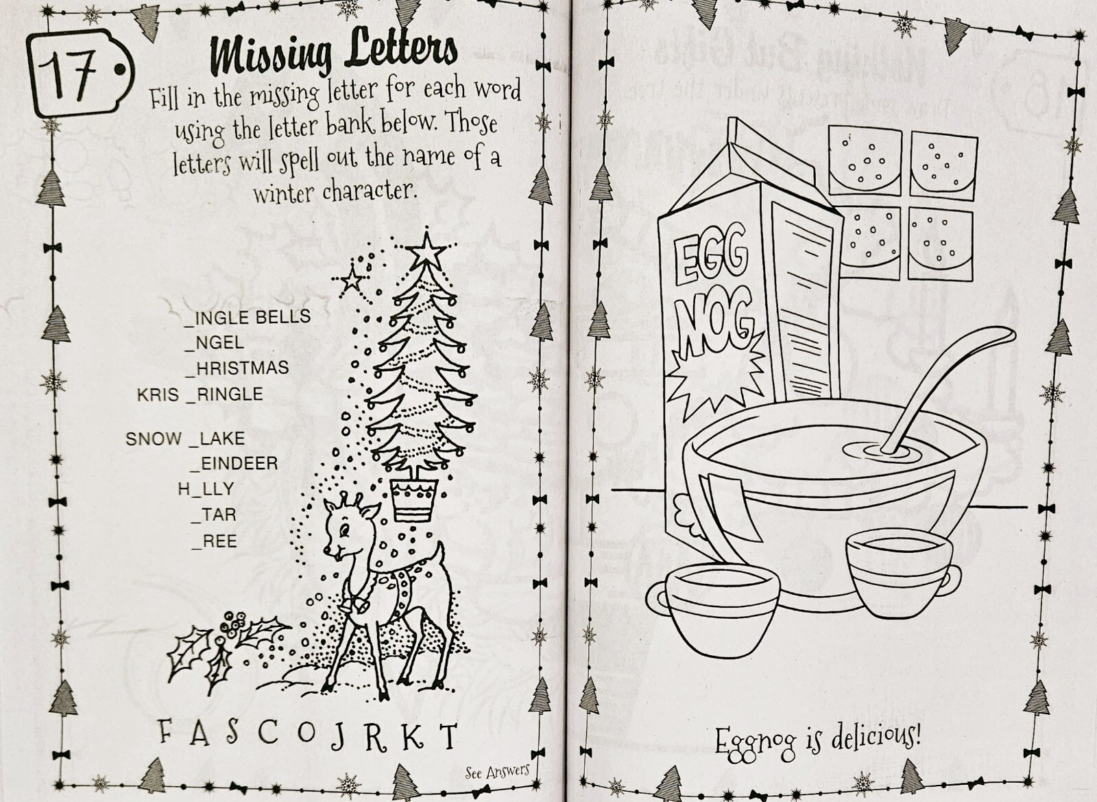 Christmas Coloring & Activity Book Set Of 2 Over 250 Pages of Holiday Fun!