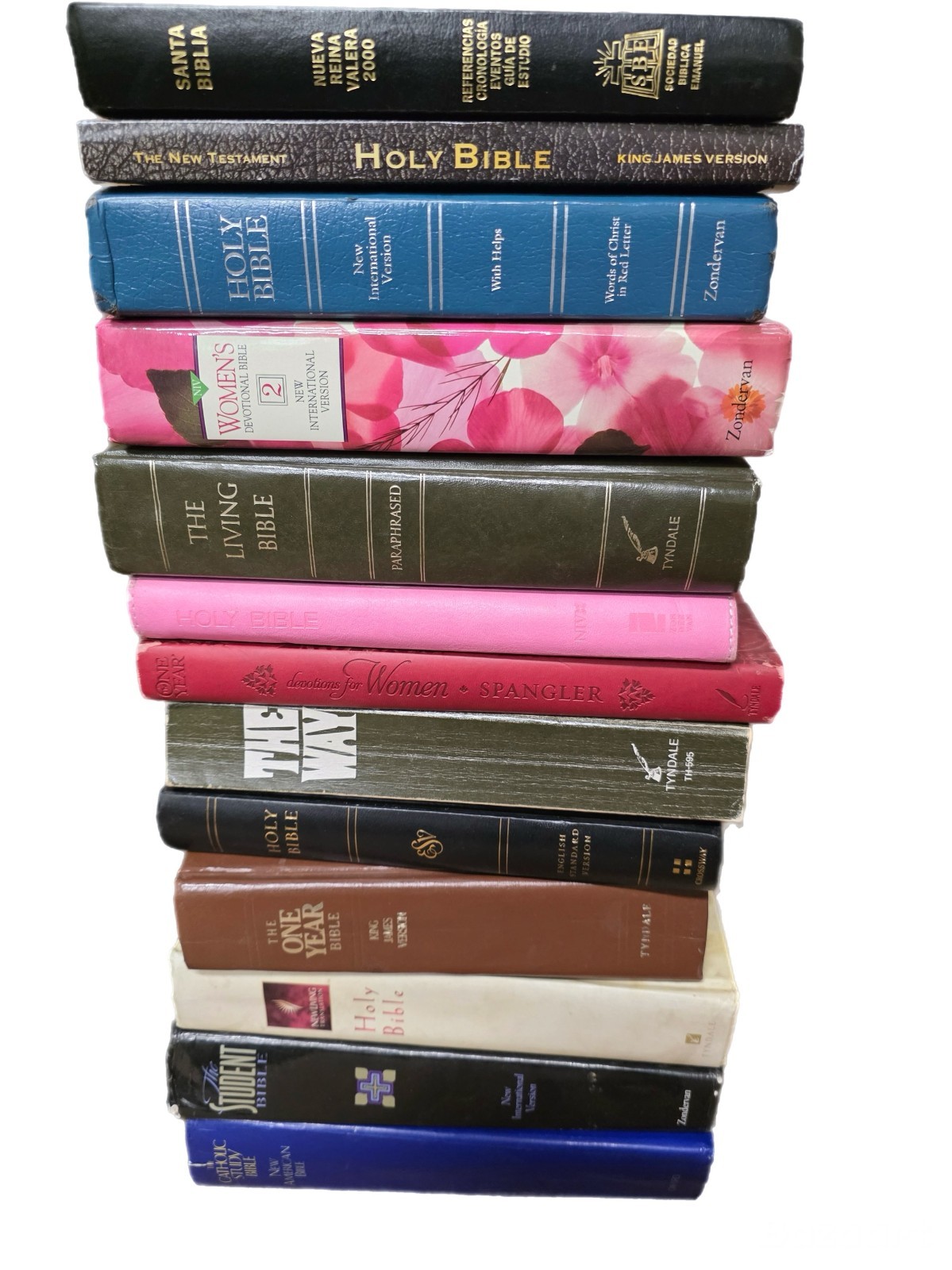 Lot of 10 New Testament Bibles – Mixed Translations (NIV, KJV & More) RANDOM SET