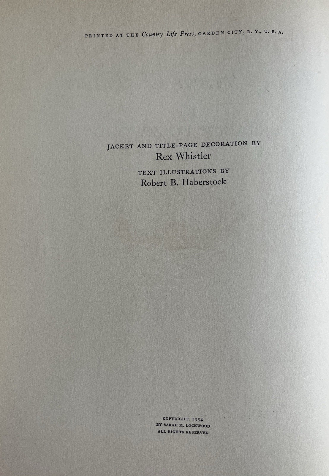 Decoration Past Present Future Sarah M. Lockwood Dustjacket Interior Design 1934