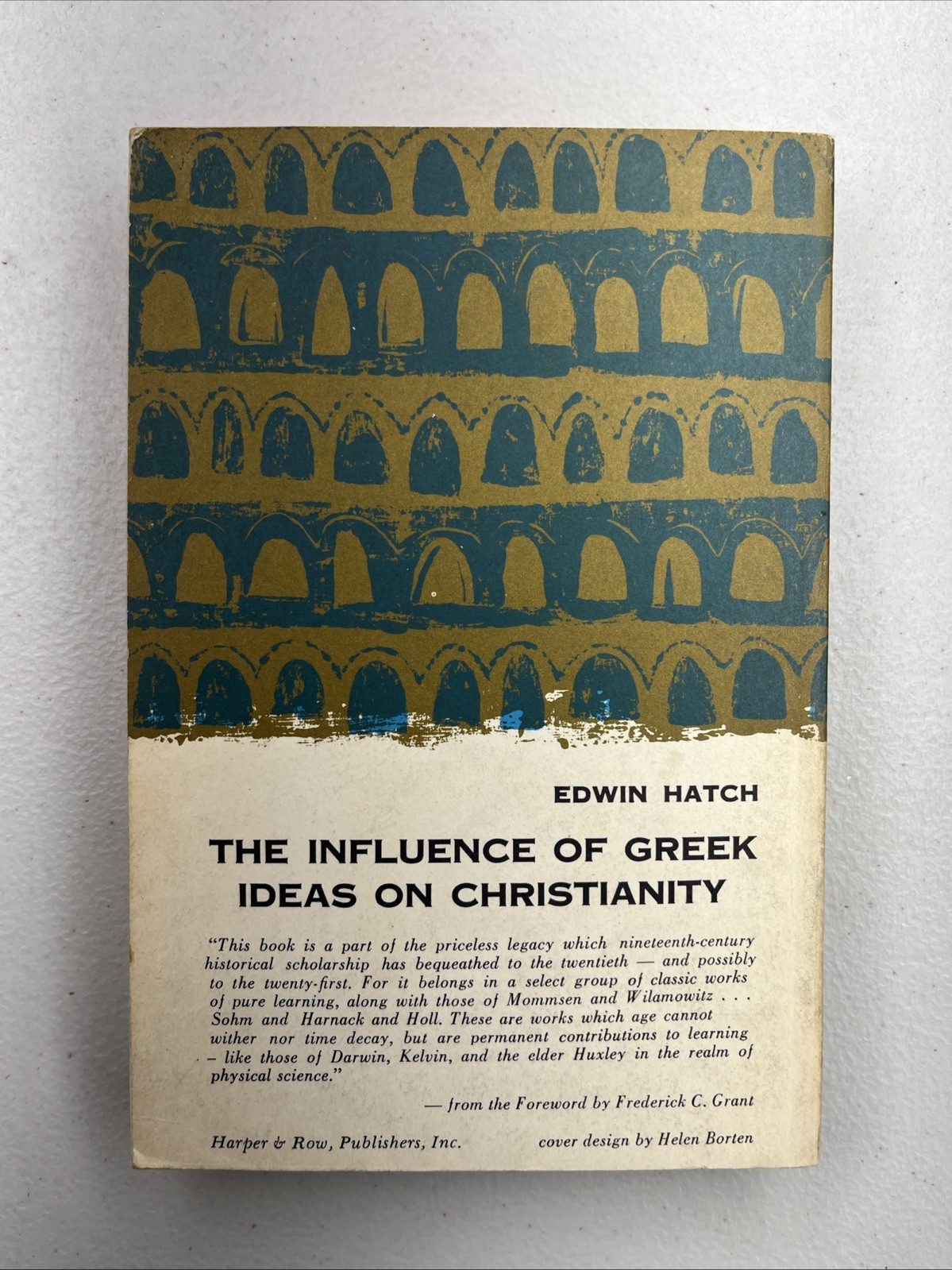 The Influence of Greek Ideas on Christianity by Edwin Hatch, 1957 PB
