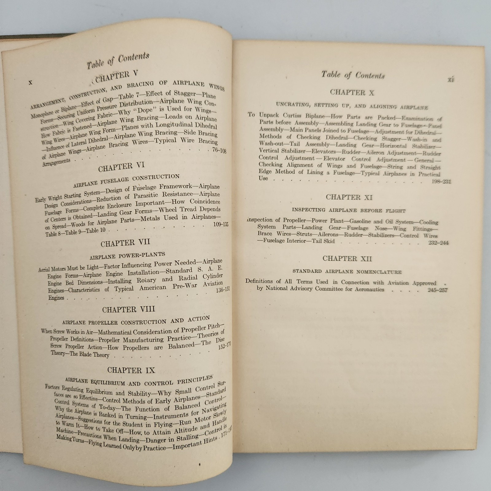 ABC of Aviation 1919 Antique Aircraft Flight Biplane Manual Page First Edition