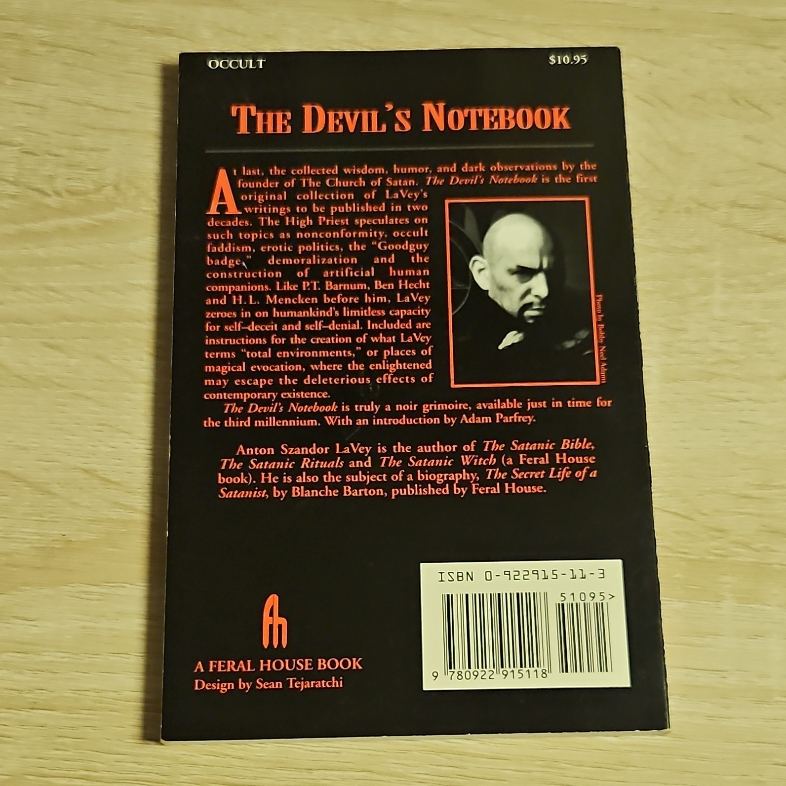 Devil’s Notebook by Anton Szandor LaVey Trade Paperback Feral House Occult
