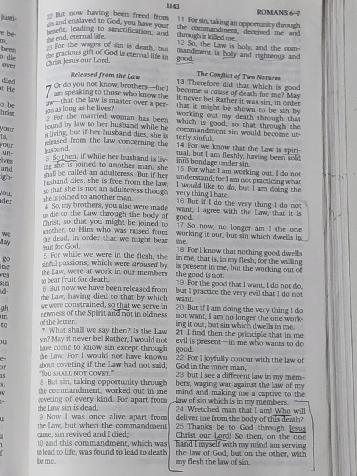 LSB Holy Bible Black Hardcover: Legacy Standard Bible 2 Column Verse By Verse