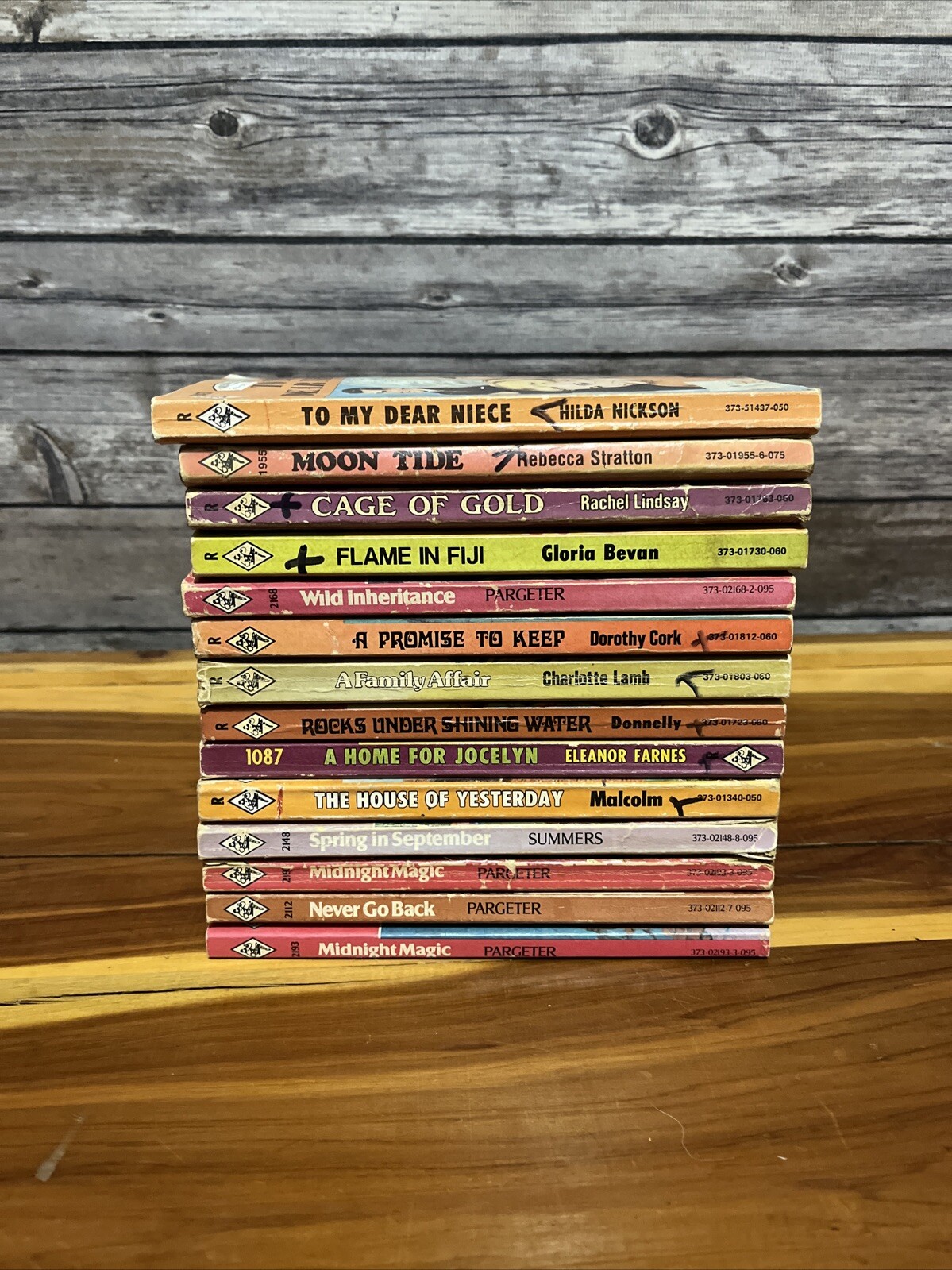 Lot of 14 Vintage Harlequin Romance Books 1970’s Red Page Edges Lot#34