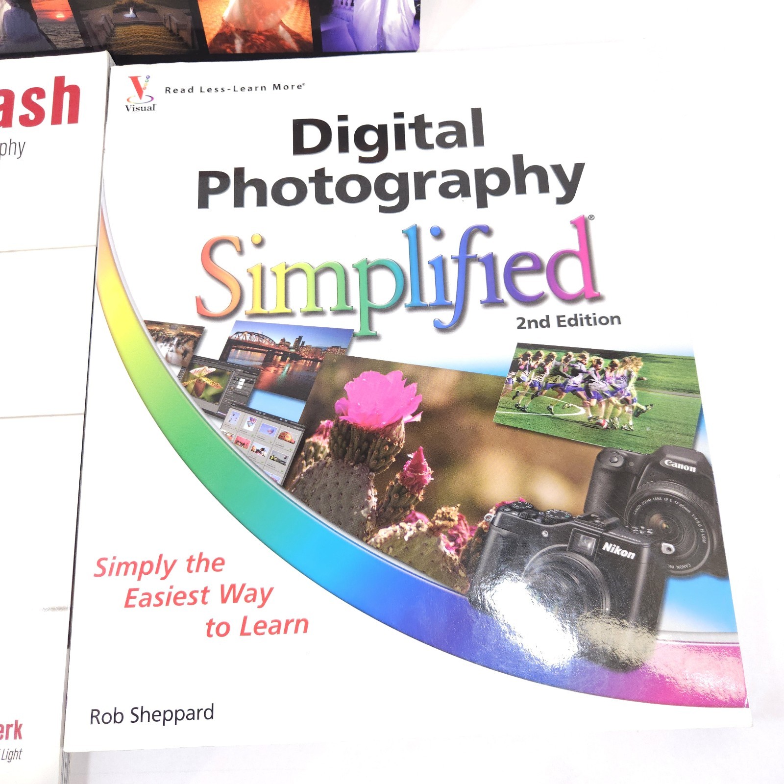 Photography Book Lot of 3: Ziser Captured by the Light, Flash, Digital Simplifie