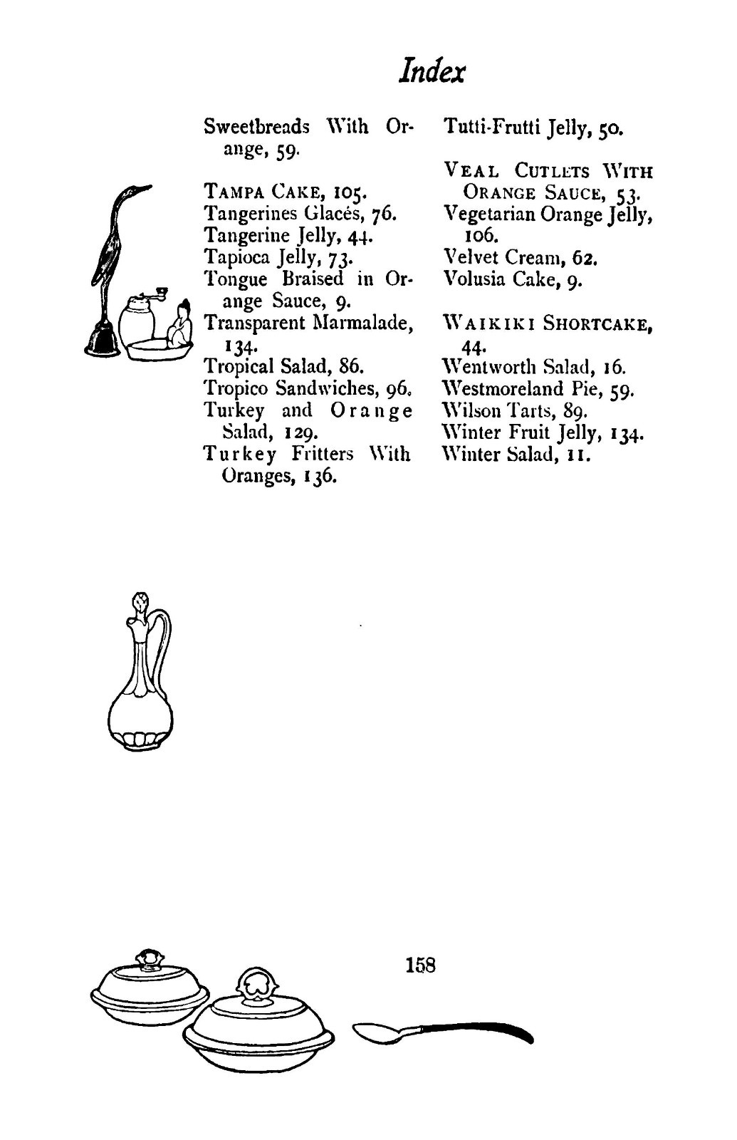 (1909) 365 Orange Recipes Vintage Cook Book 159 Pages