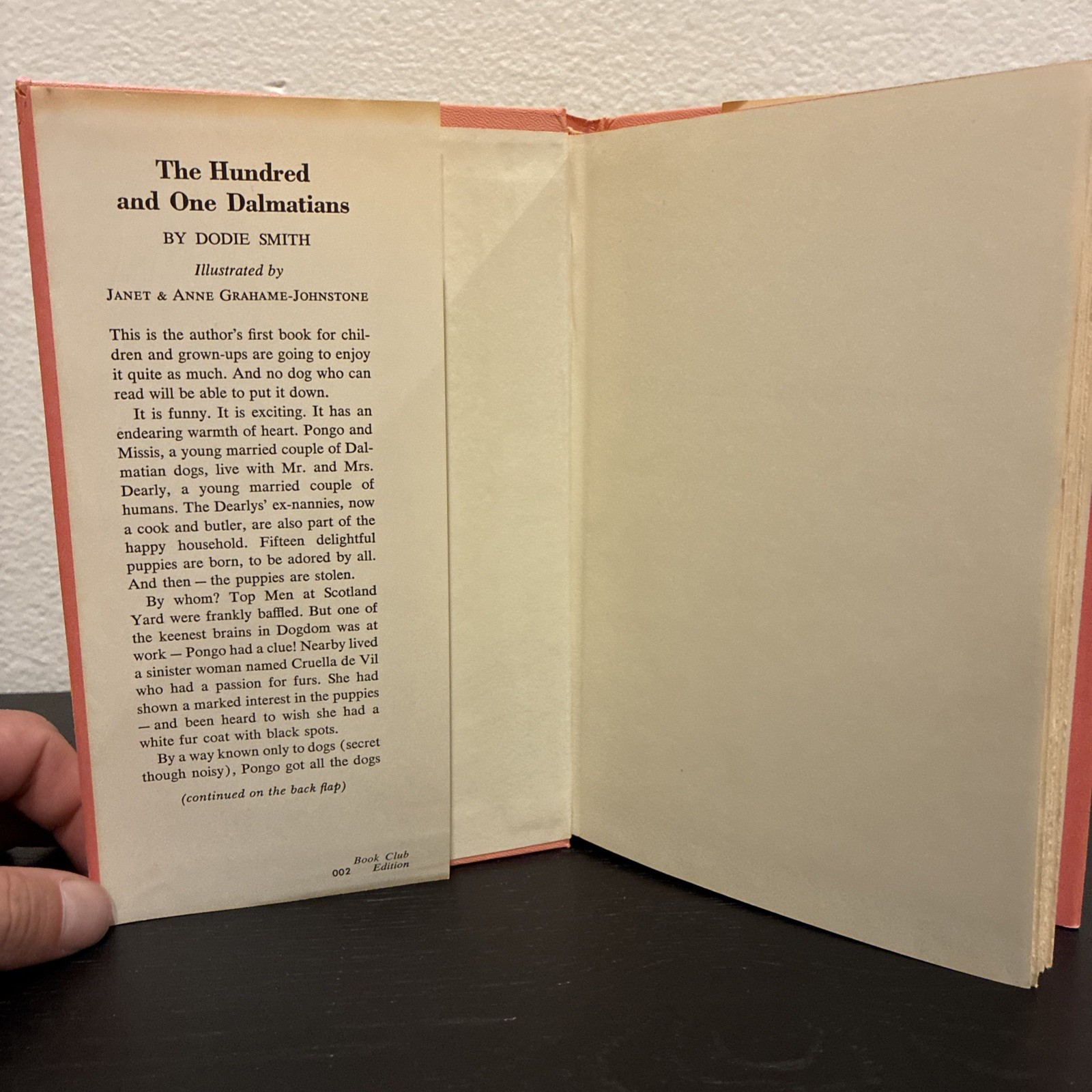 The Hundred and One Dalmatians – Dodie Smith – 1957 Book Club Edition – HCDJ