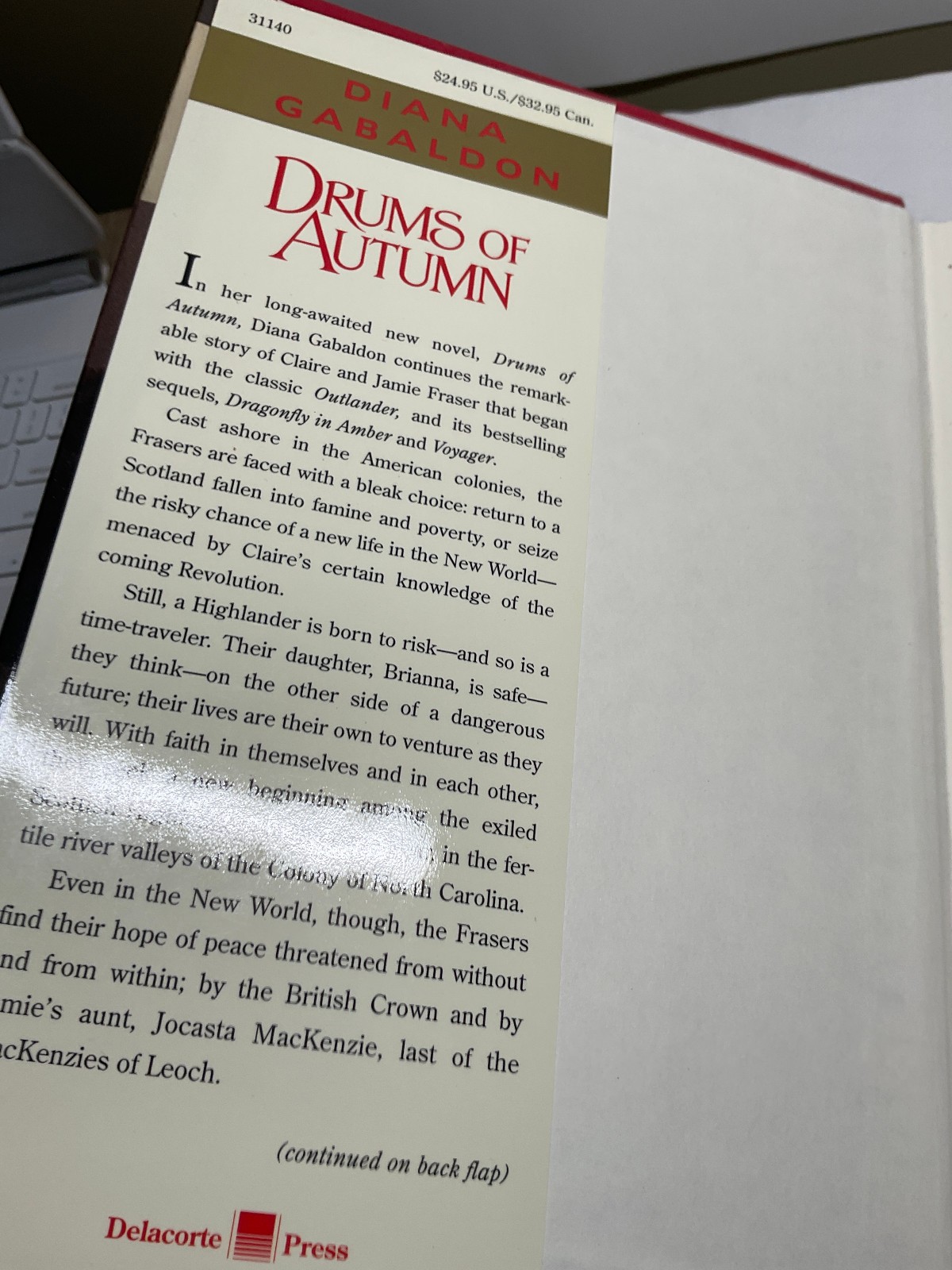Drums of Autumn Diana Gabaldon 97 Delacorte HCDJ 1st ed 1st pr signed bookplate