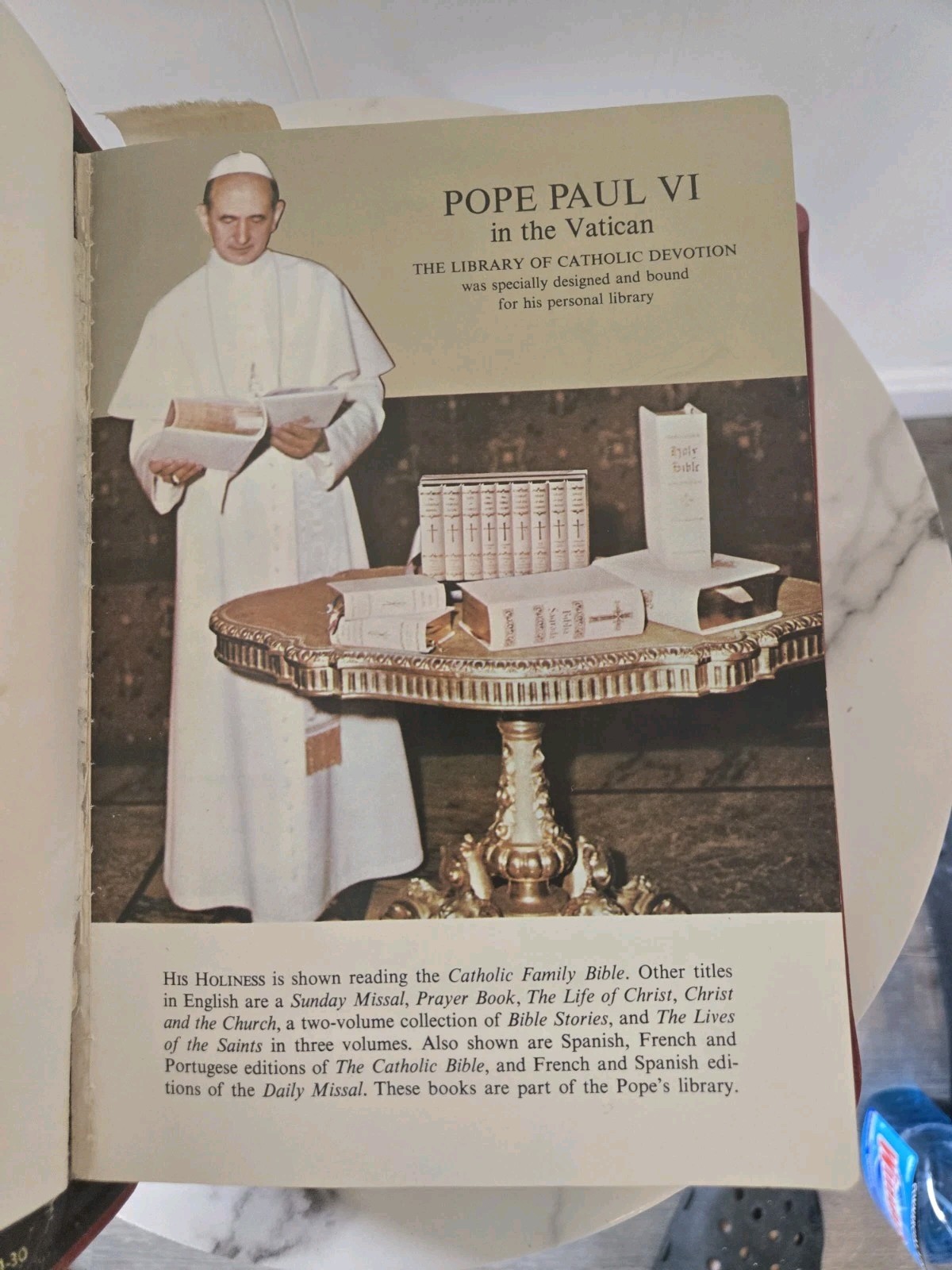 The Holy Bible Holy Angels Edition 1965 The Catholic Press Red Vintage Antique
