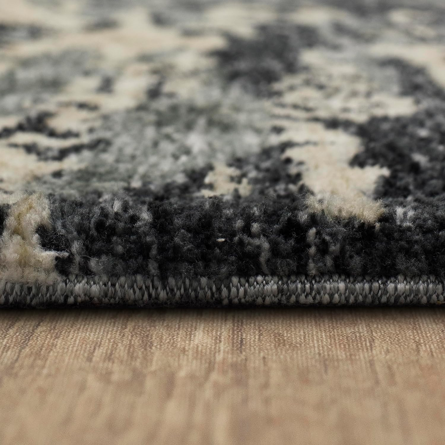 Scott Living Huron Modern Abstract Stripe Charcoal 8′ x 10′ Area Rug