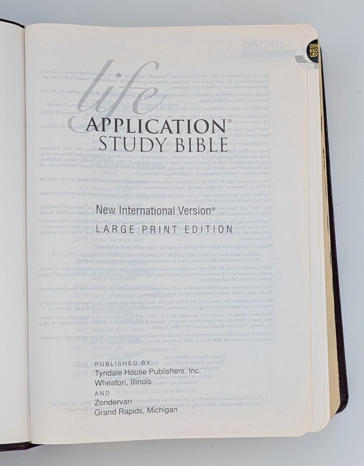 NIV Life Application Study Bible Large Print Burgundy Bonded Leather