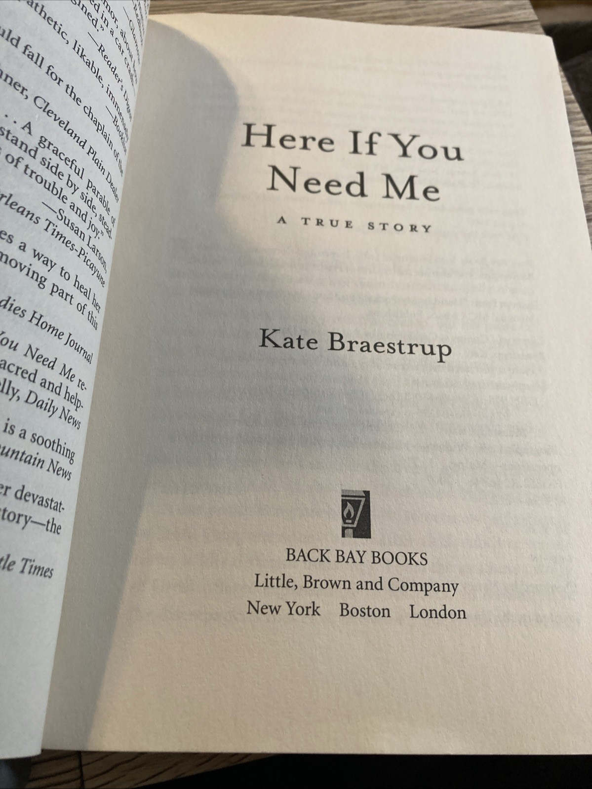Here If You Need Me: A True Story – 9780316066310, paperback, Kate Braestrup