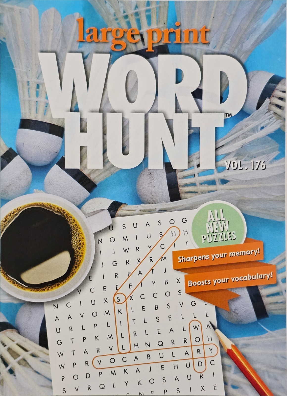 4 New Papp Puzzle Books Large Print Word Hunt Search Find Vol#173-176 Hobby Game