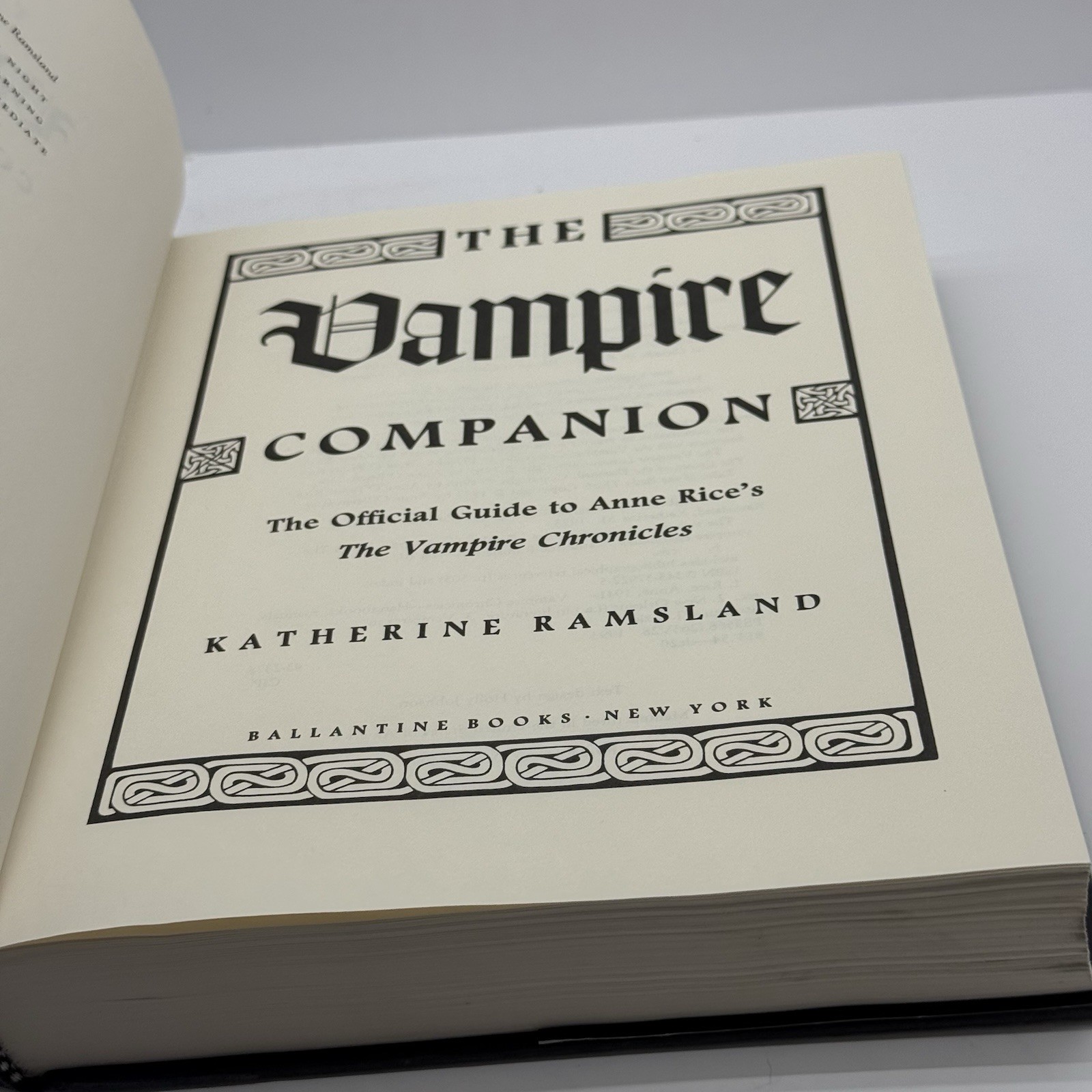 The Vampire Companion by Katherine Ramsland Anne Rice HCDJ 1st Ed 1st Print