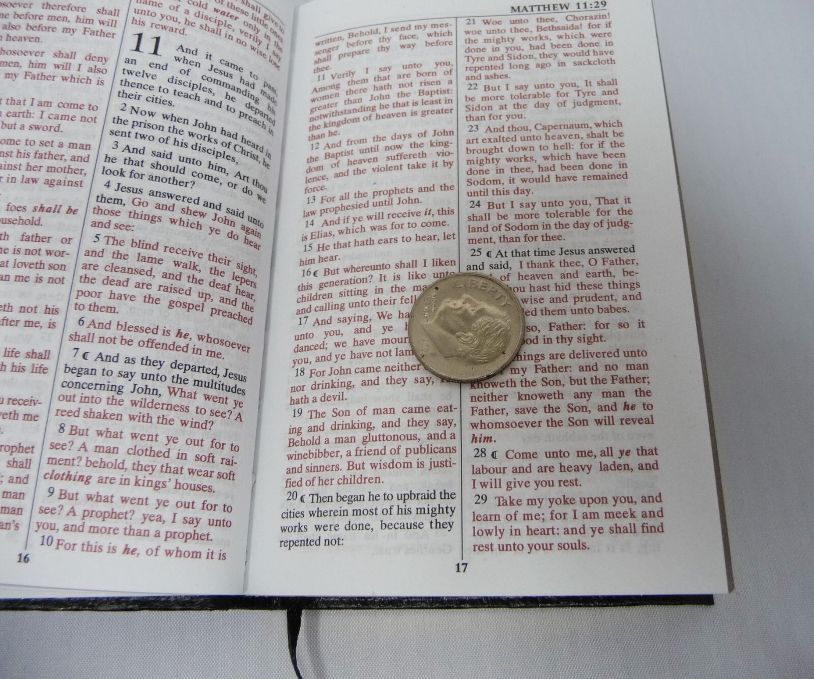 The Holy Bible KJV Pocket Sized New Testaments Faux Black Leather Red Letter
