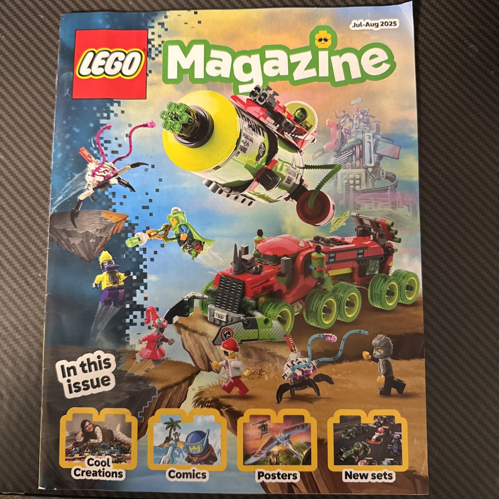 LEGO Magazine July- August 2025 New Sets Comics Posters Cool Creations