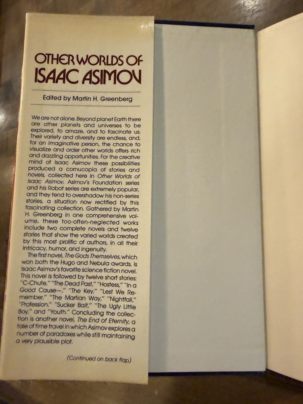 Other Worlds of Isaac Asimov Edited by GREENBERG, Martin H, 1987