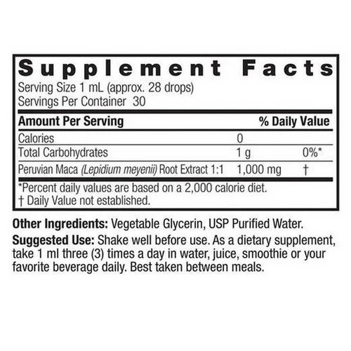 Maca Root Alcohol Free 1000 Mg 1 Oz By Nature’s Answer