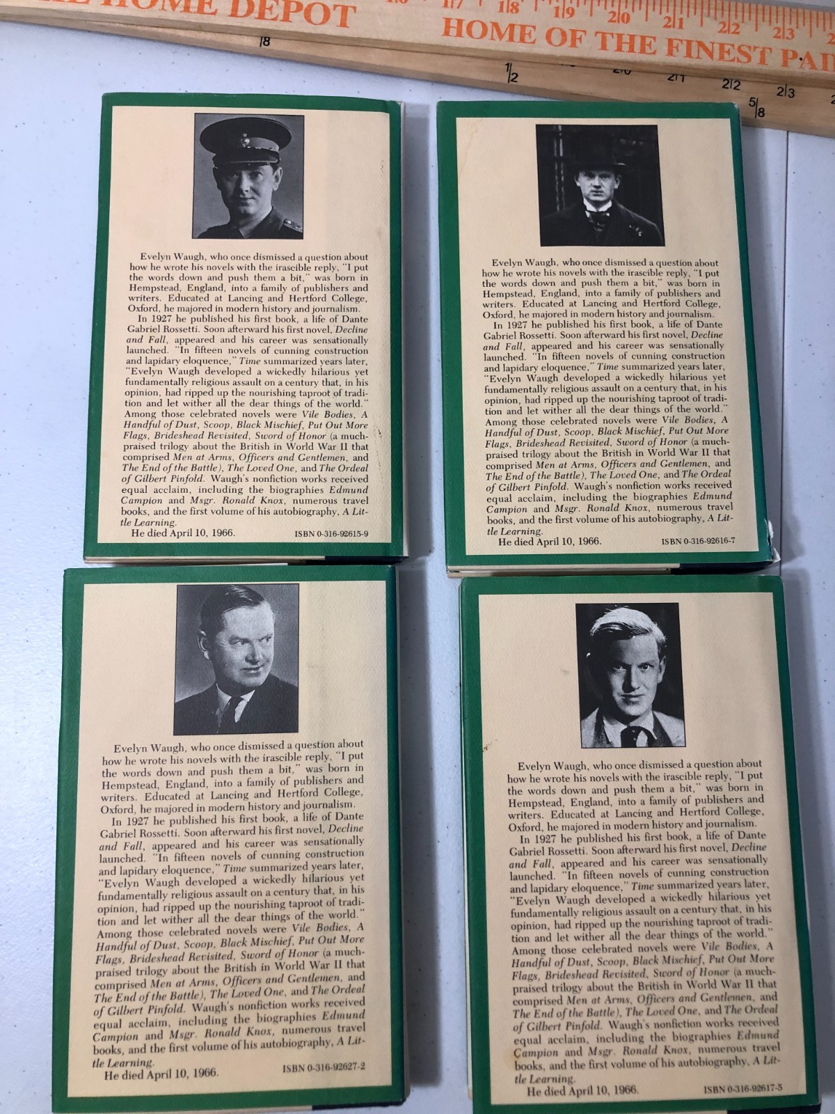 Lot 4 Evelyn Waugh Books VTG 1979 HC/DJ Scoop Brideshead Vile Bodies More Flags