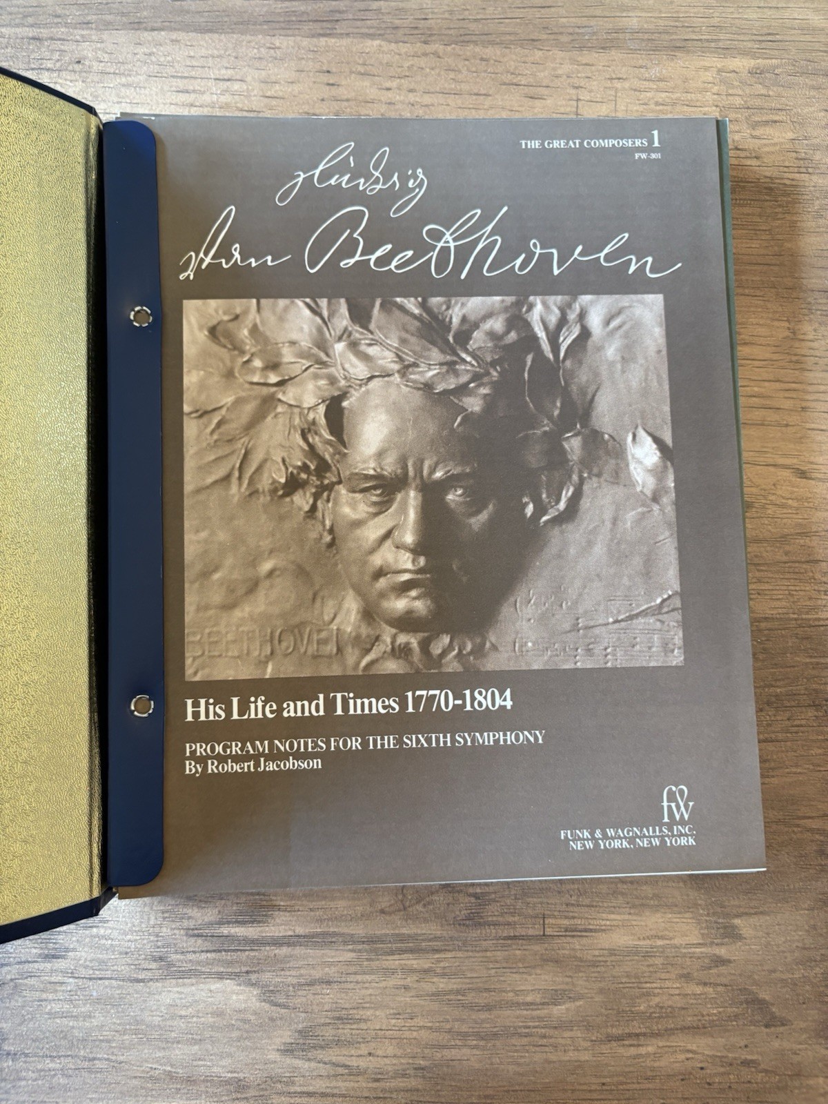 Funk & Wagnalls “The Great Composers” Family Library of Great Composers Binder