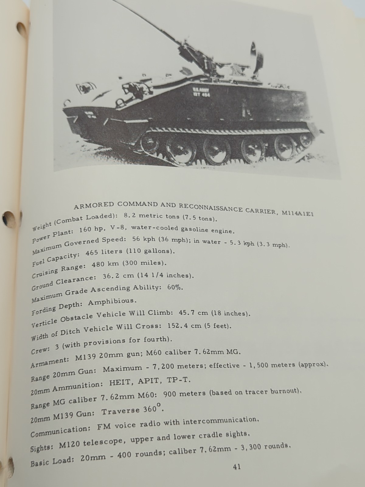 U.S. Army WEAPONS HANDBOOK By USAES Engineer School Fort Benning / Belvoir 1977