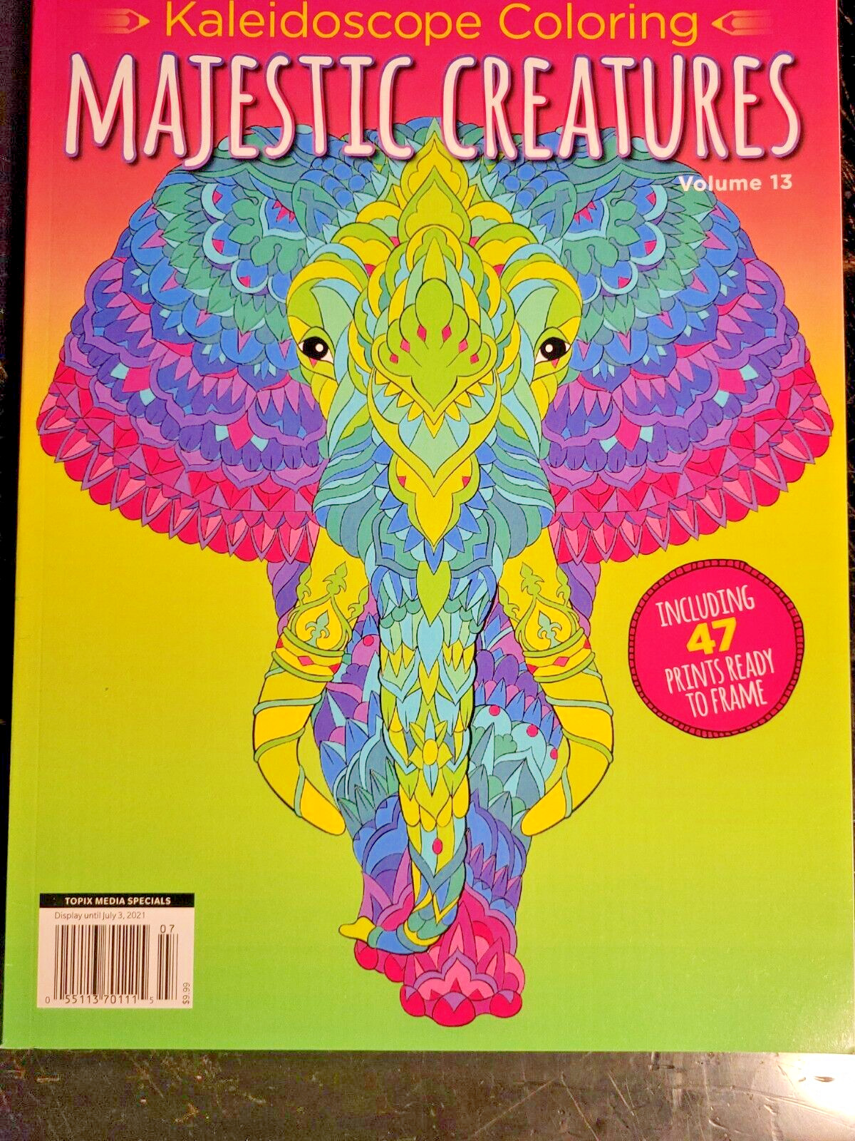 MAJESTIC CREATURES Vol 13 Adult Coloring Book With 47 Prints Ready To Frame