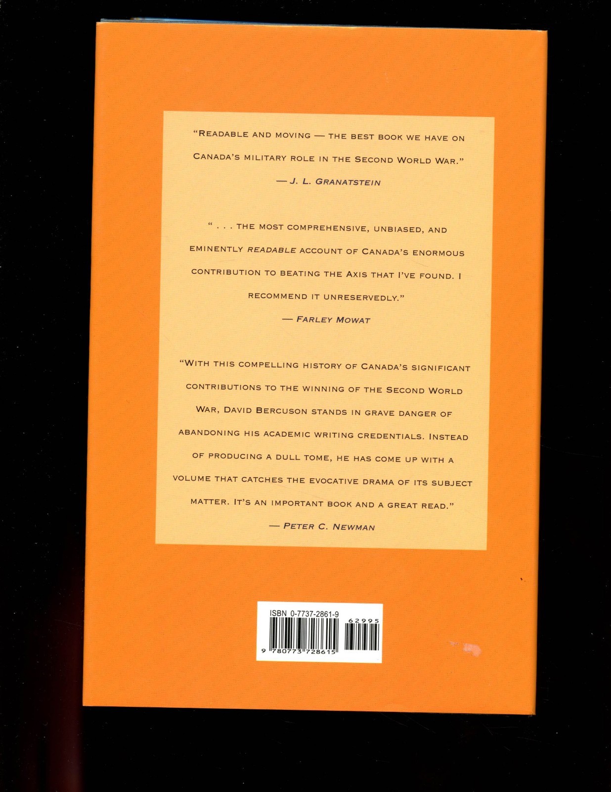 MAPLE LEAF AGAINST THE AXIS – Canada’s Second World War., Bercuson, HBdj VG