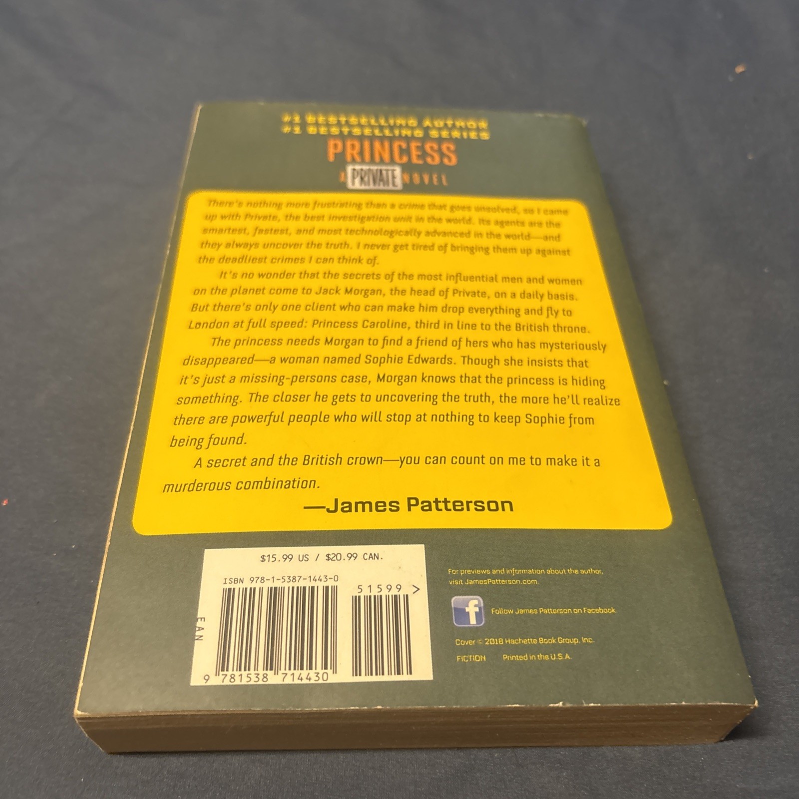 Princess: A Private Novel – Paperback by James Patterson: Used Good
