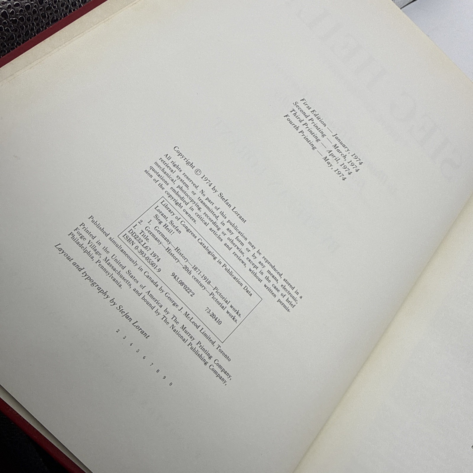 Seig Heil By Stefan Lorant Hardbound Illustrated History From Bismarck To Hitler