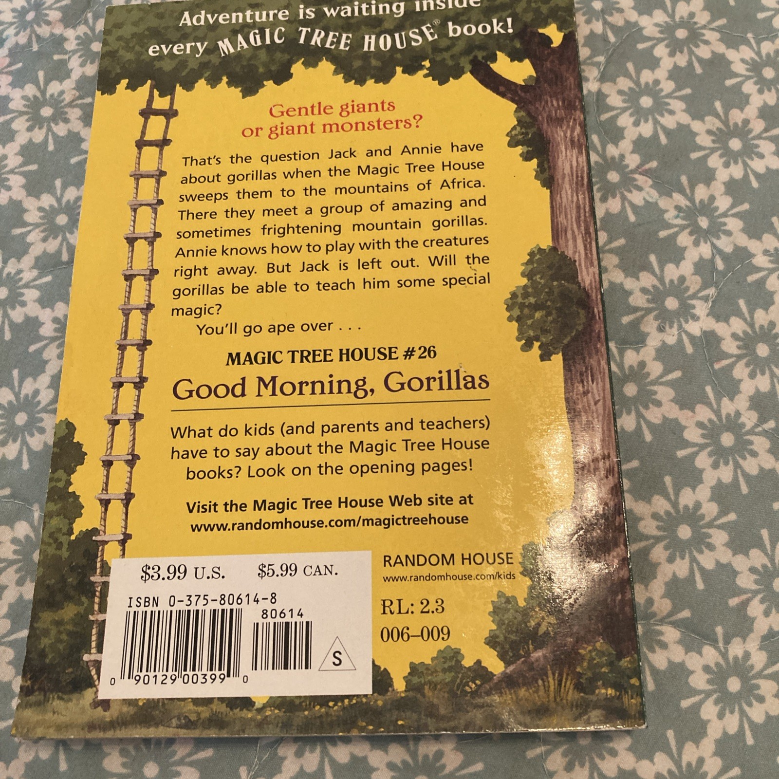 Good Morning, Gorillas by Mary Pope Osborne (2002, Mass Market)
