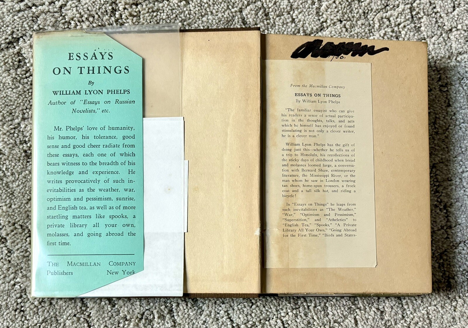 Essays on Things by William Lyon Phelps