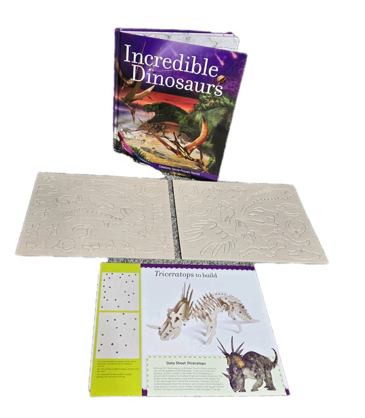 NEW Incredible Dinosaurs Book By Safeliz Educational Includes Cut Outs Reading